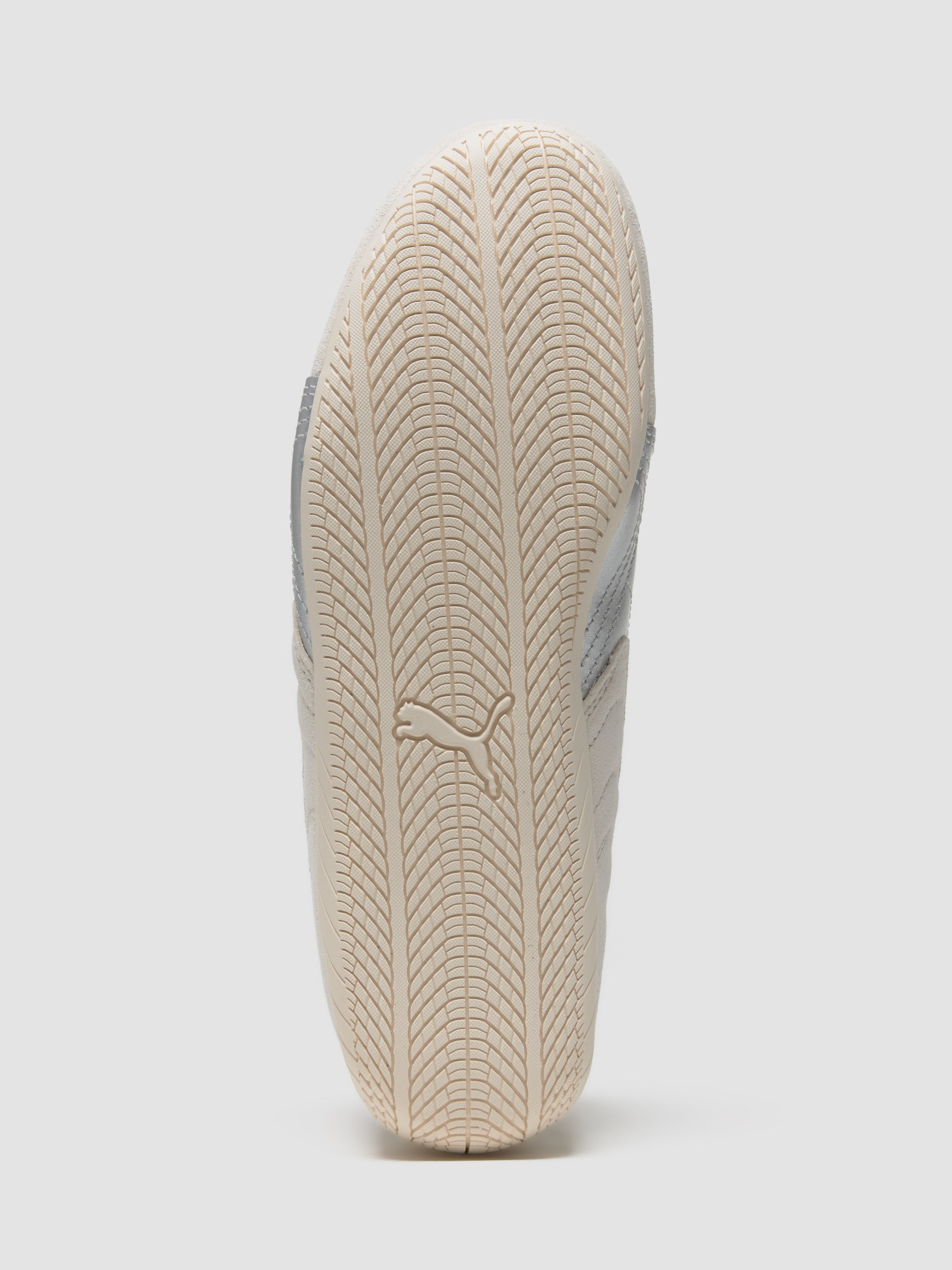 Speedcat Premium Sneaker in White & Metallic Silver