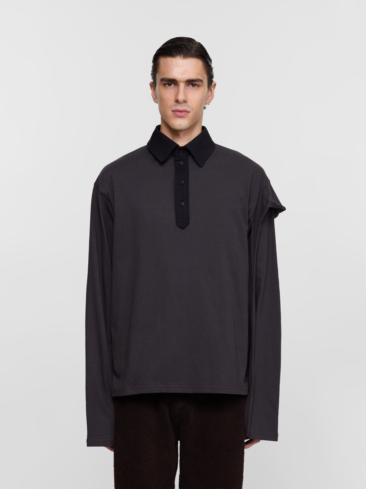 Polo Long Sleeve in Black
