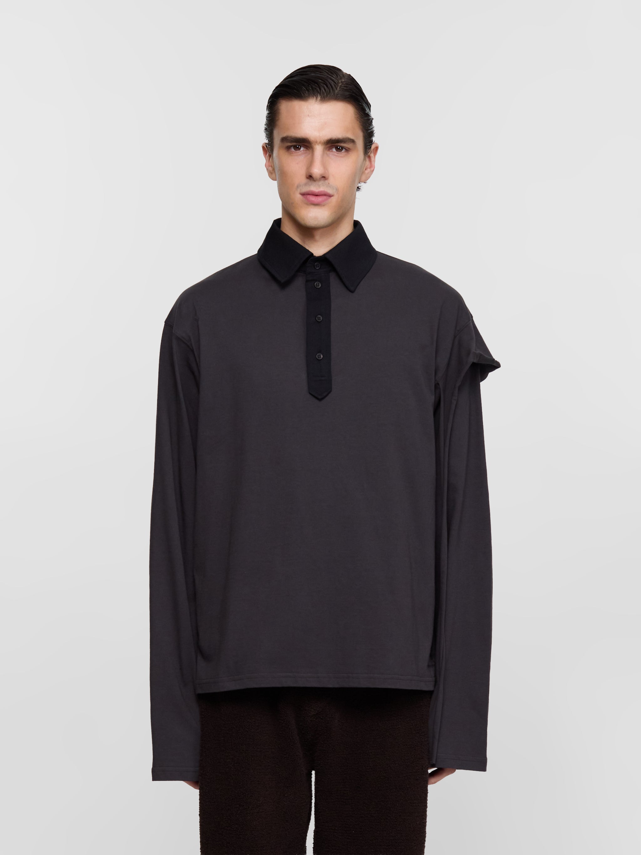 Polo Long Sleeve in Black