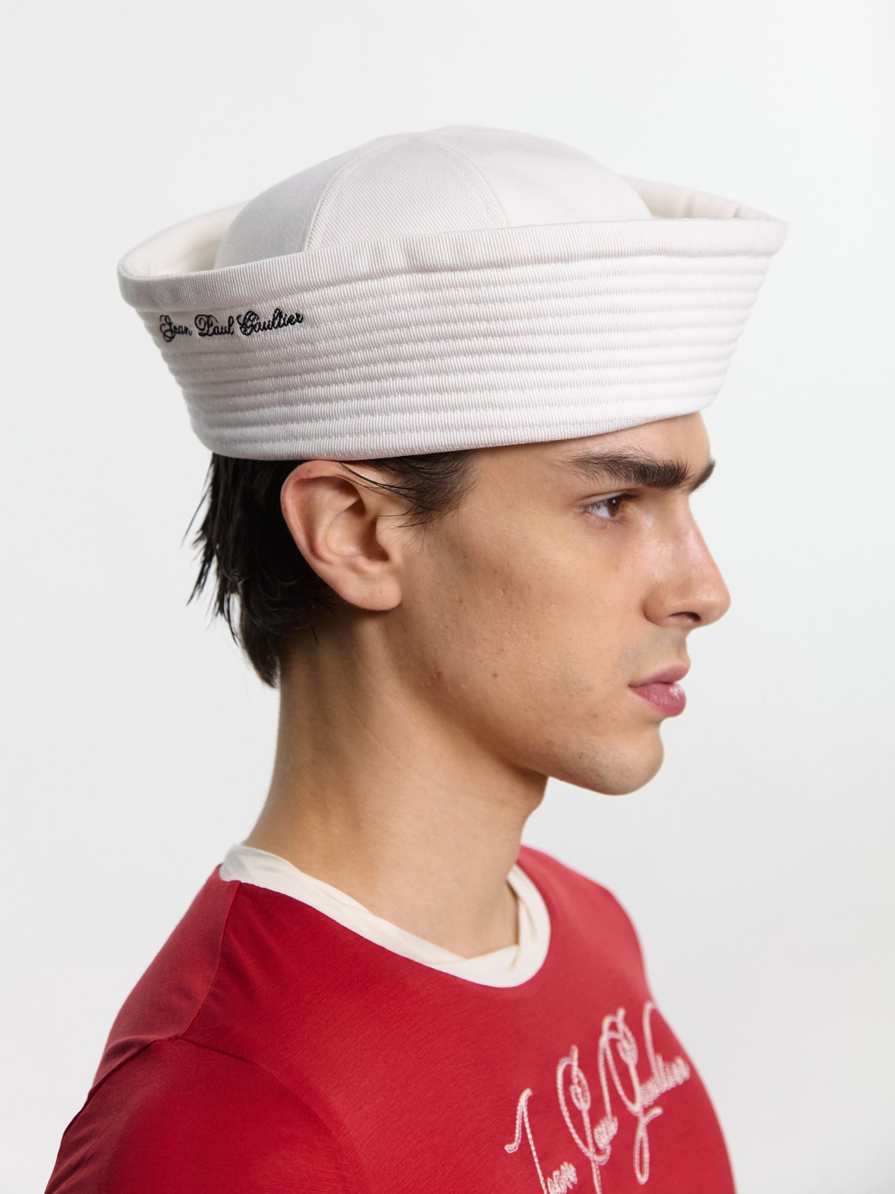 Cotton Sailor Hat in White