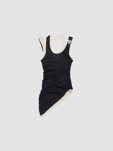 レア！Jean Paul Gaultier トランプ Jean Paul Gaultier Eyes And Lips Mesh Tanktop Dress in Black