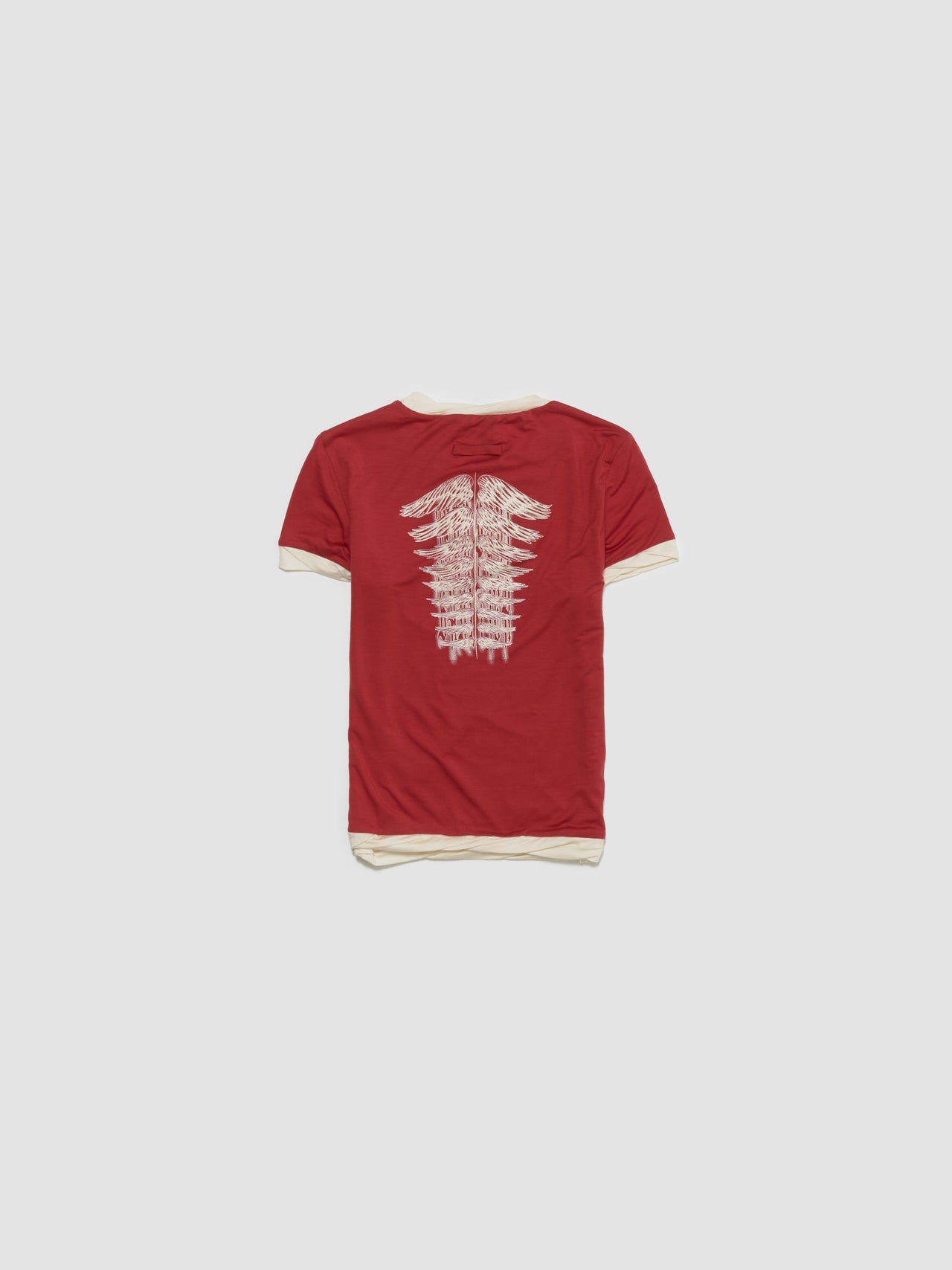 Thin Jersey "Tattoo" T-Shirt in Red