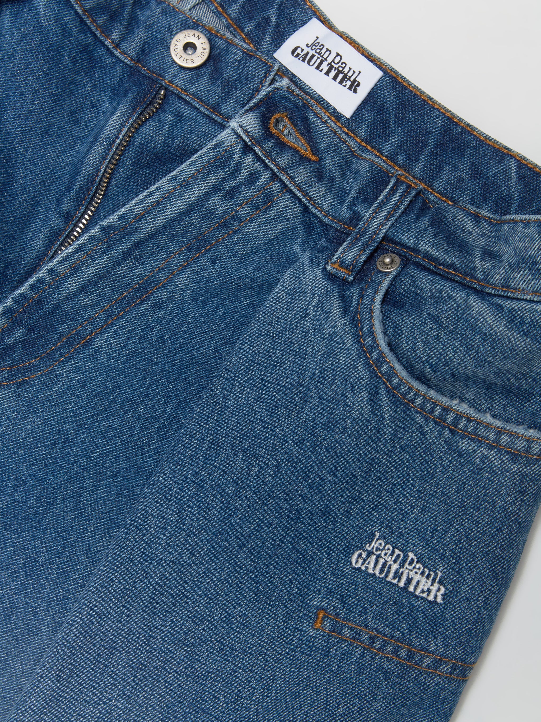 Loose Denim Jeans in Vintage Blue
