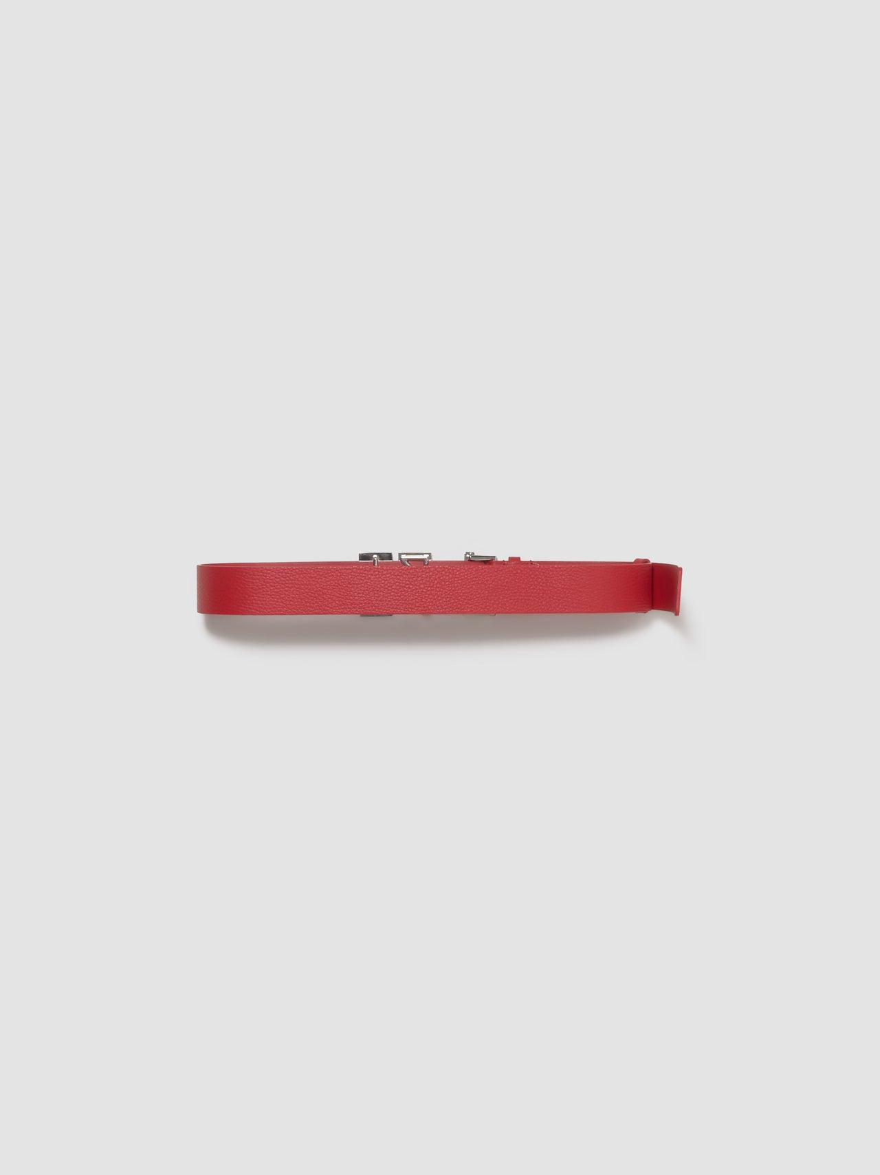 Leather JPG Belt in Red