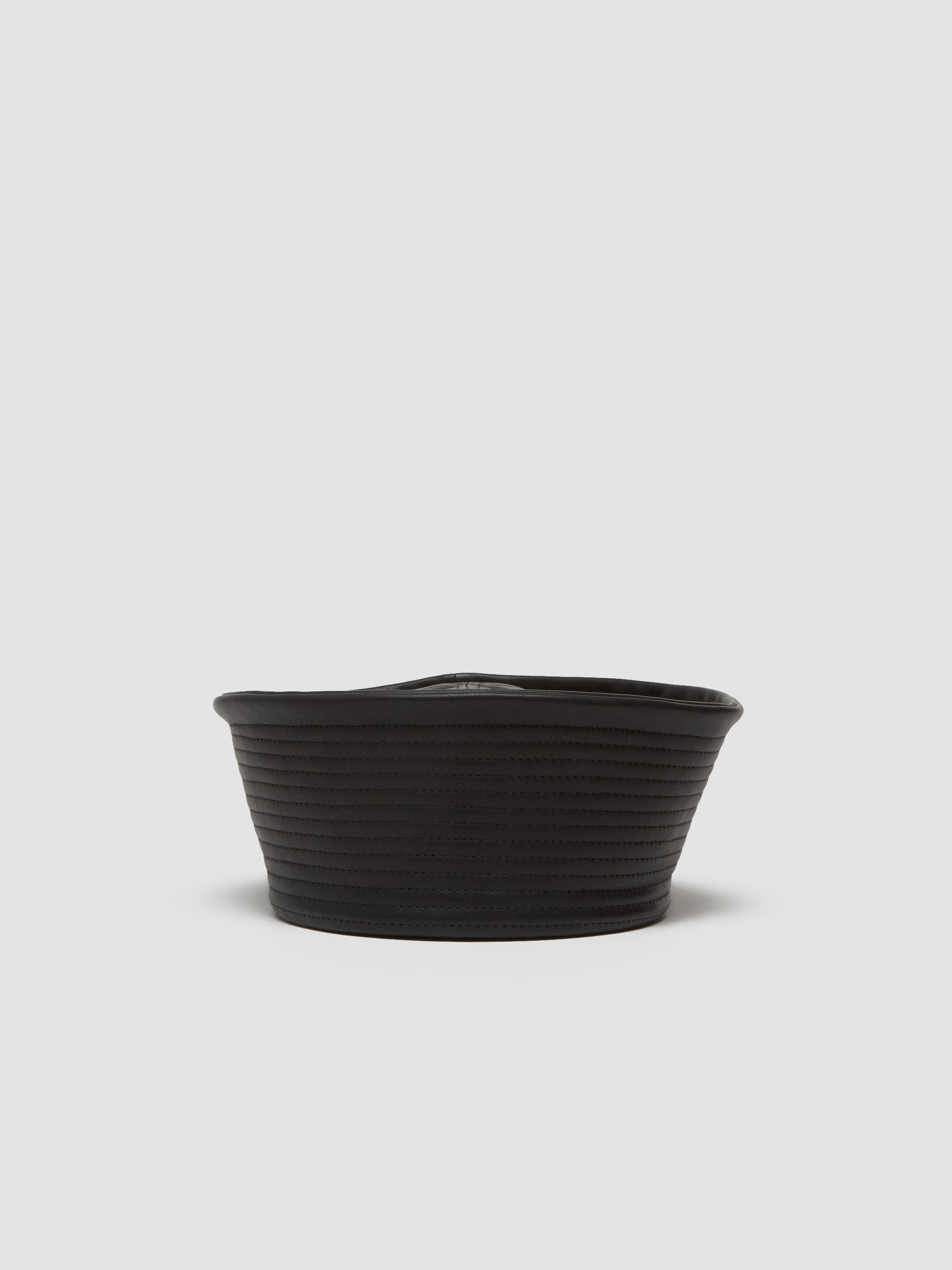 Leather Sailor Hat in Black