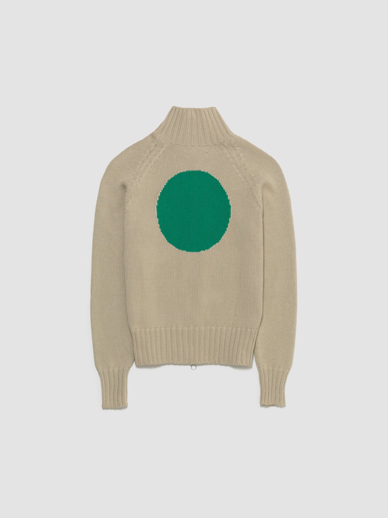 Chakra Knit Track Jacket in Oat Green