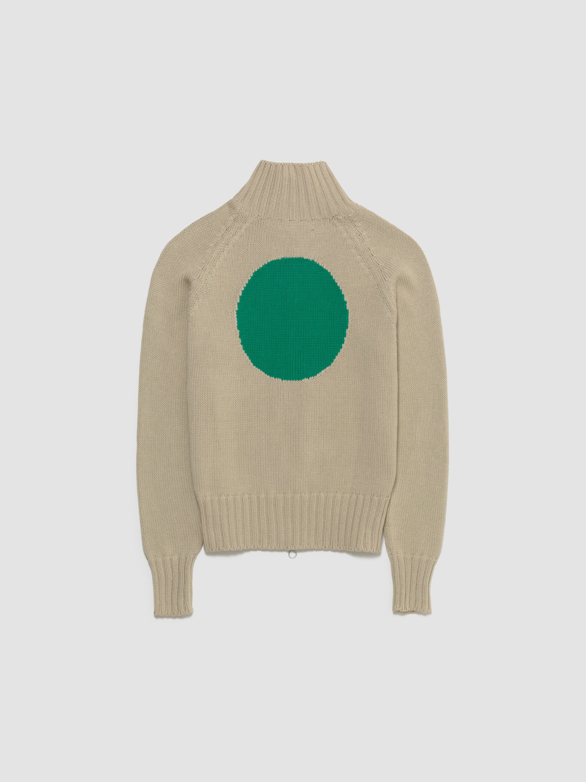 Chakra Knit Track Jacket in Oat Green