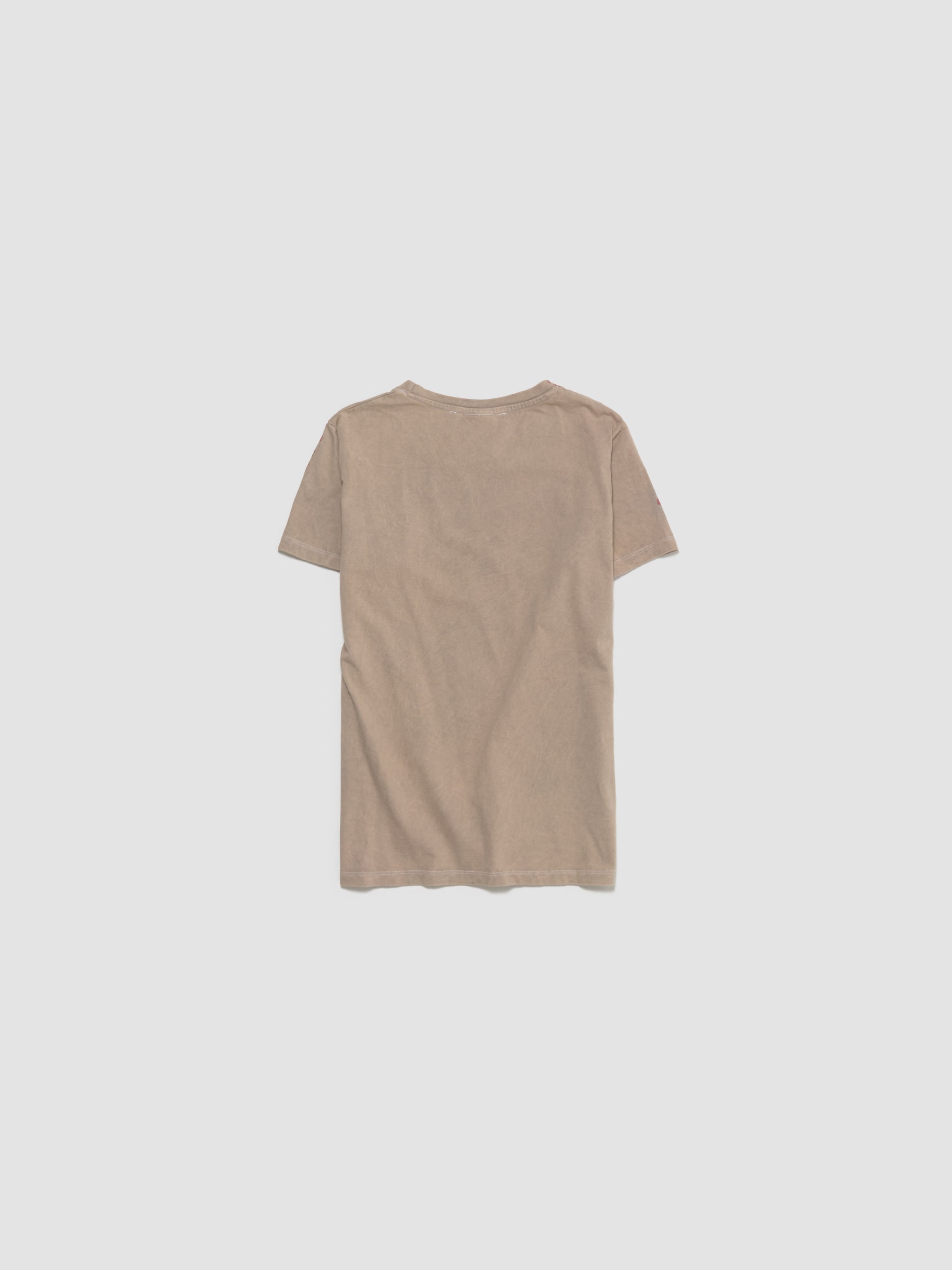 I Fell in The Garden' T-Shirt in Washed Sand & Red