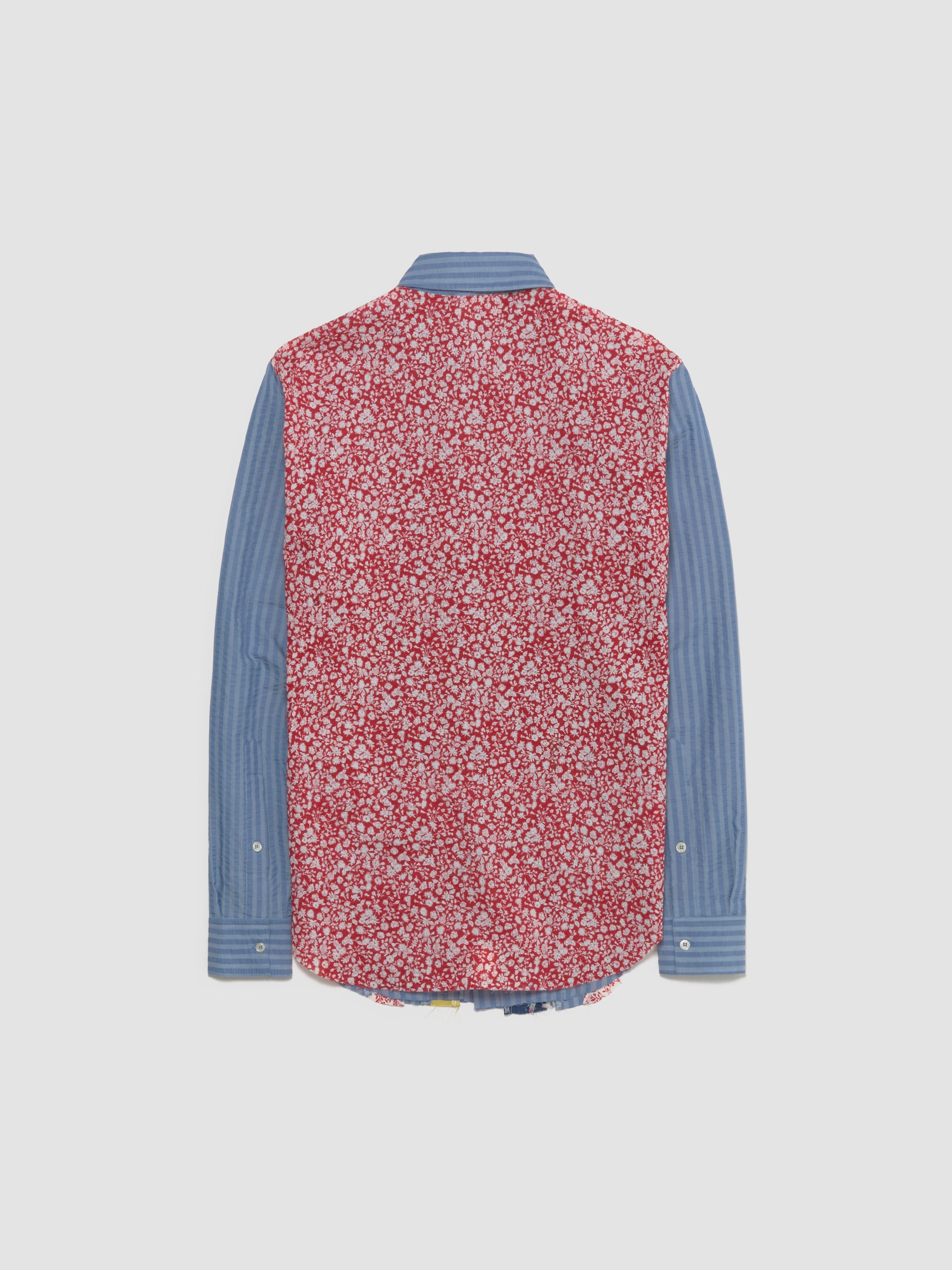 Patch & Slash Shirt in Blue & Multi