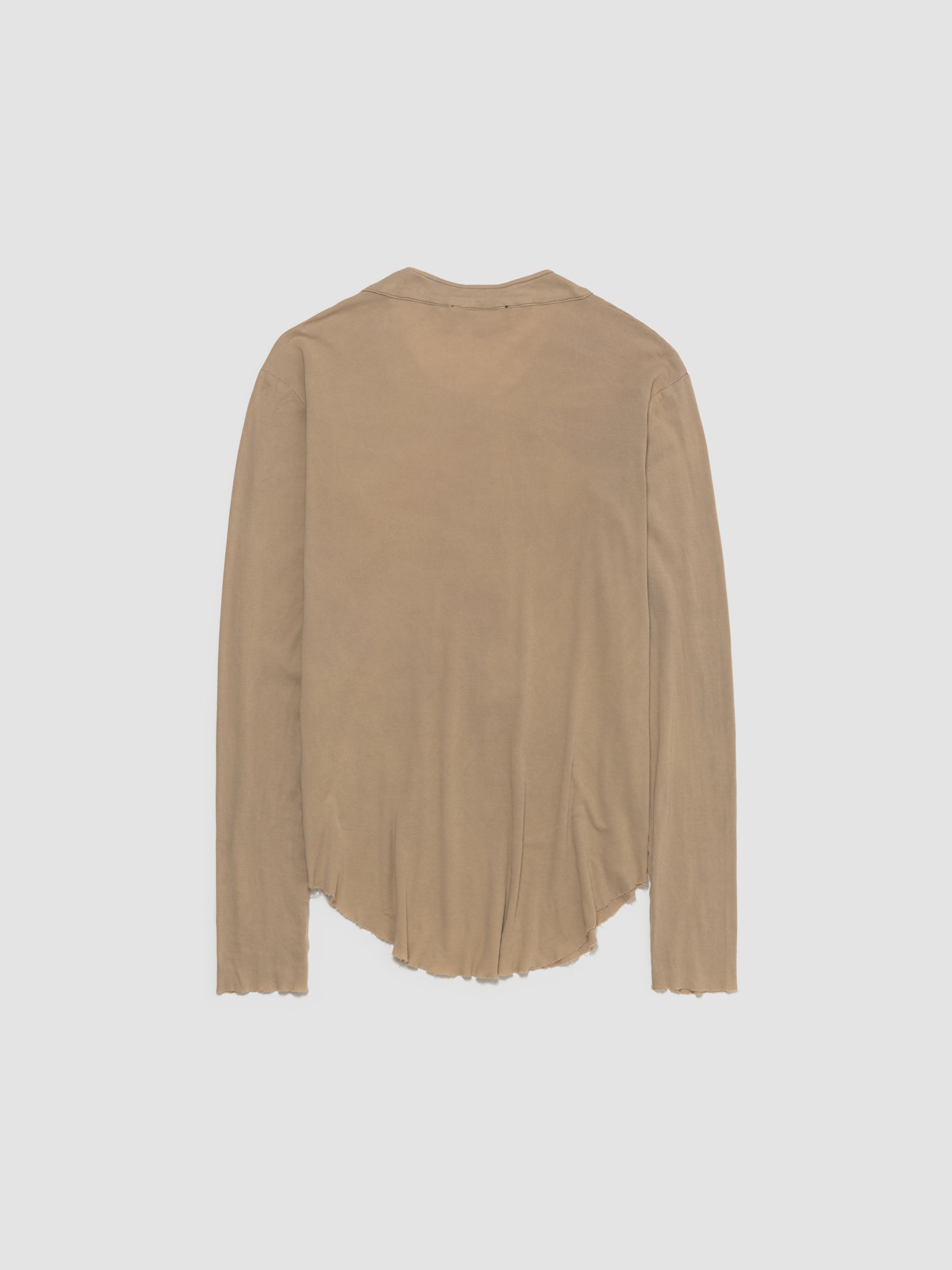 Pull-Me-Over Long Sleeved Henley in Washed Sand