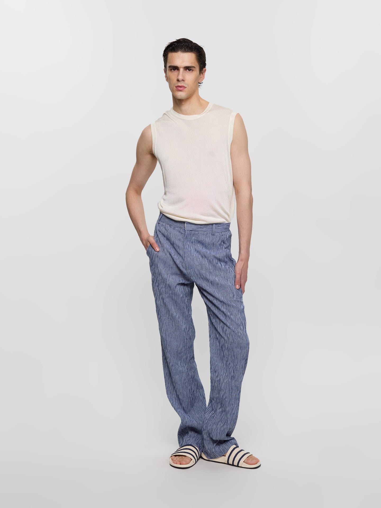 Yoryu Tailored Trousers in Blue