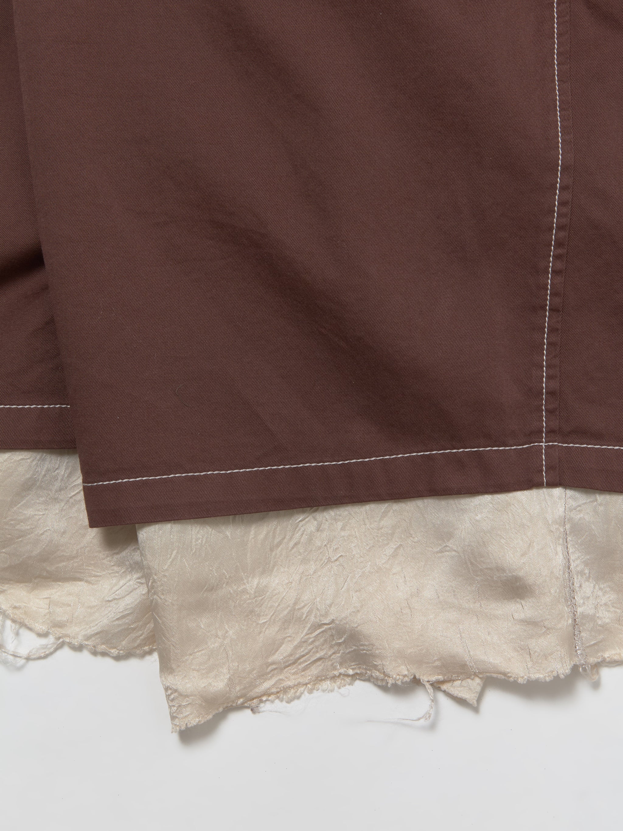 Exploded Piece Dyed Shorts in Washed Brown