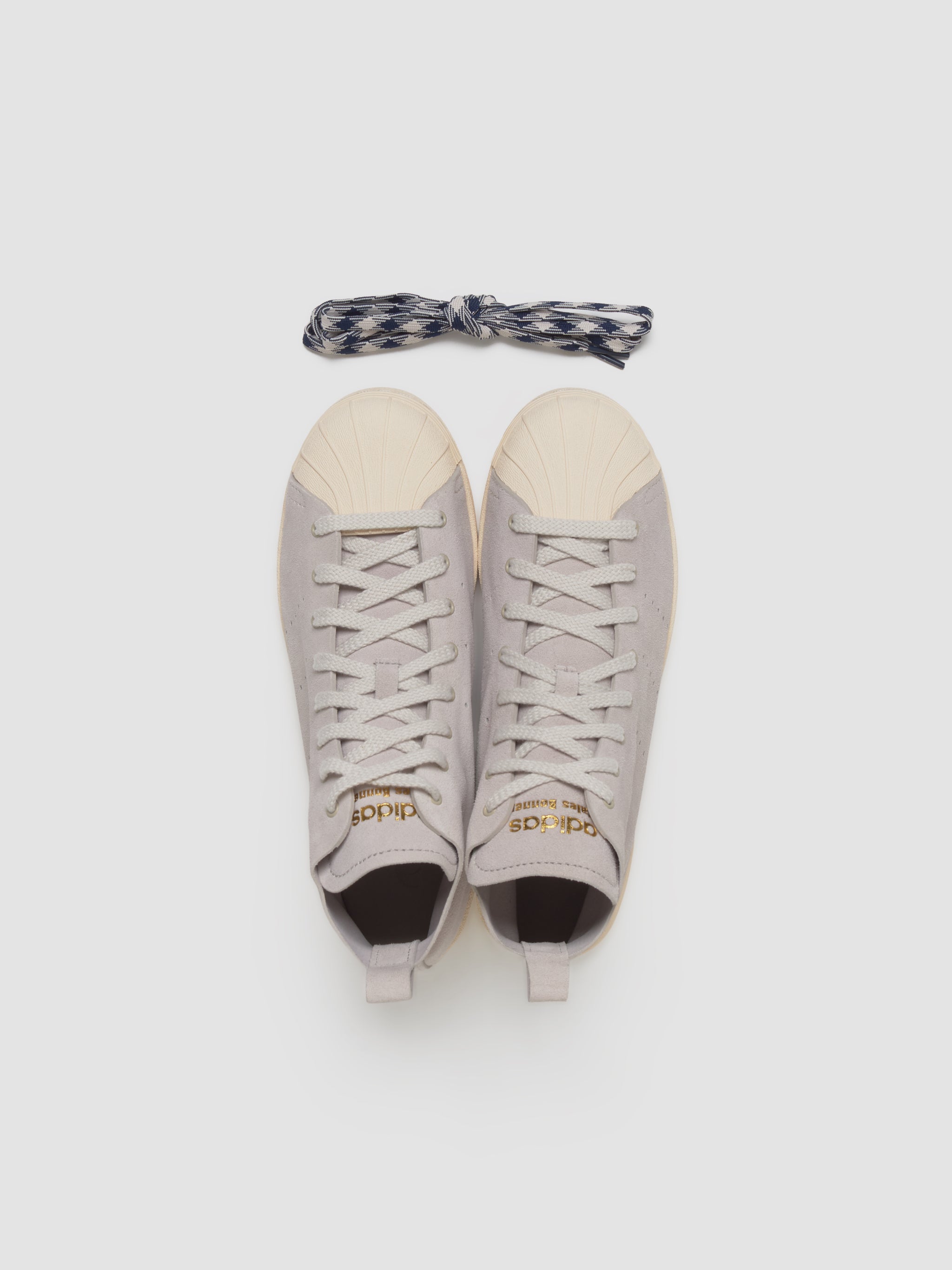 x Wales Bonner Superstar Hi Sneaker in Stone Grey
