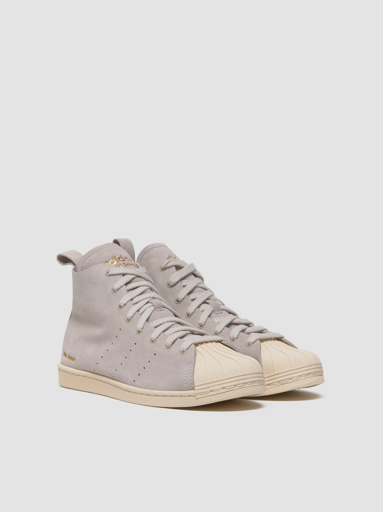 x Wales Bonner Superstar Hi Sneaker in Stone Grey