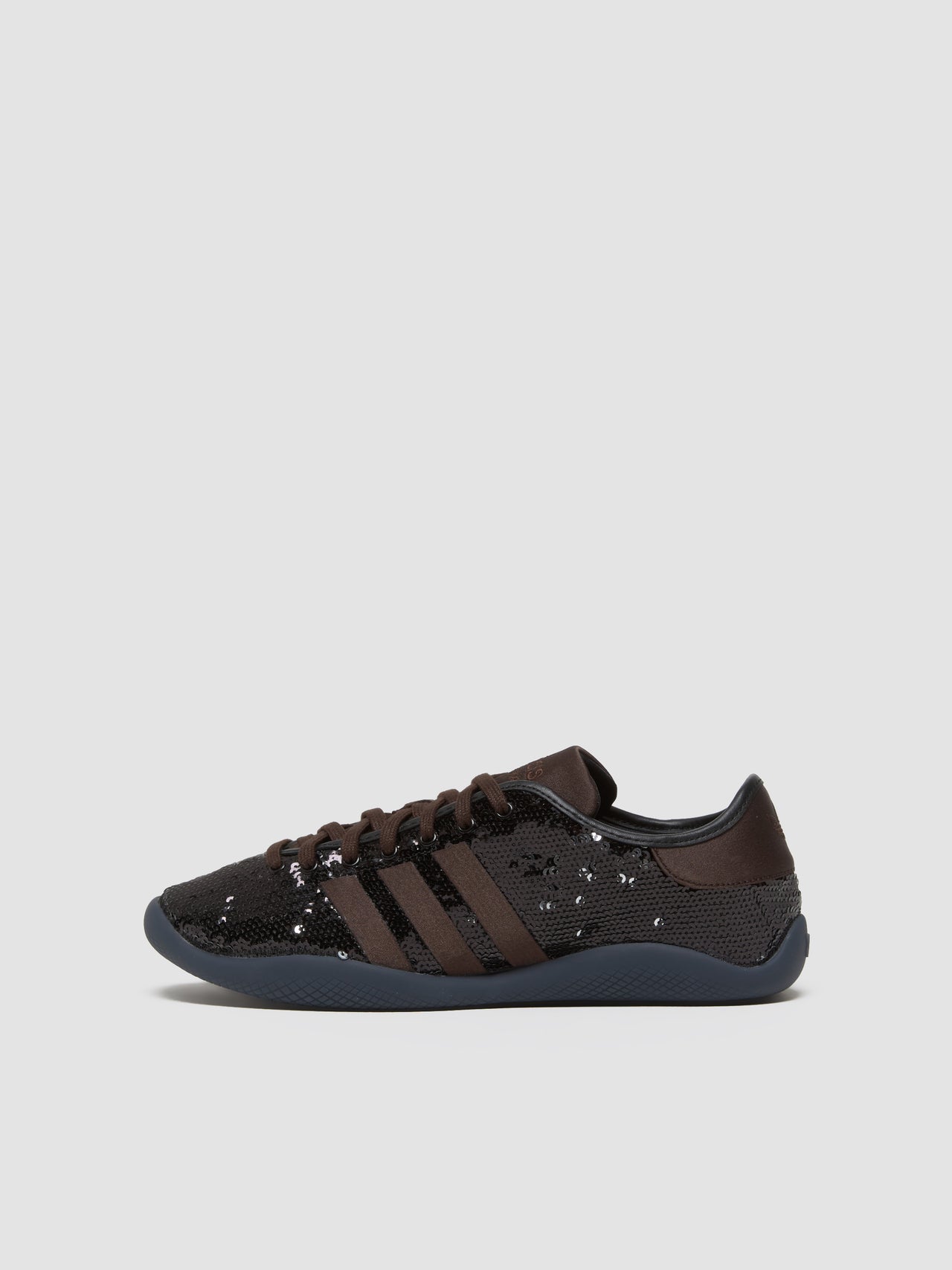 x Wales Bonner Karintha Sequin Sneaker in Dark Brown