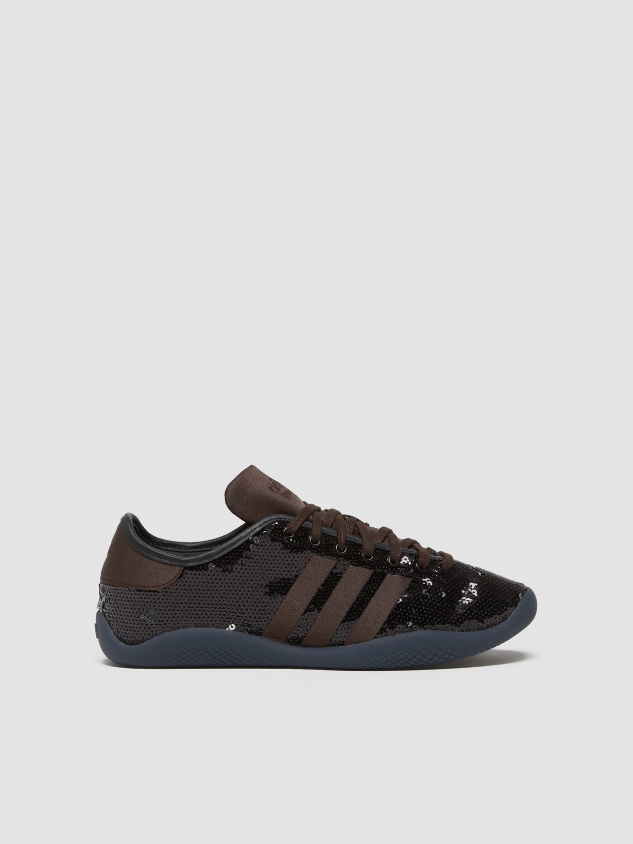 x Wales Bonner Karintha Sequin Sneaker in Dark Brown