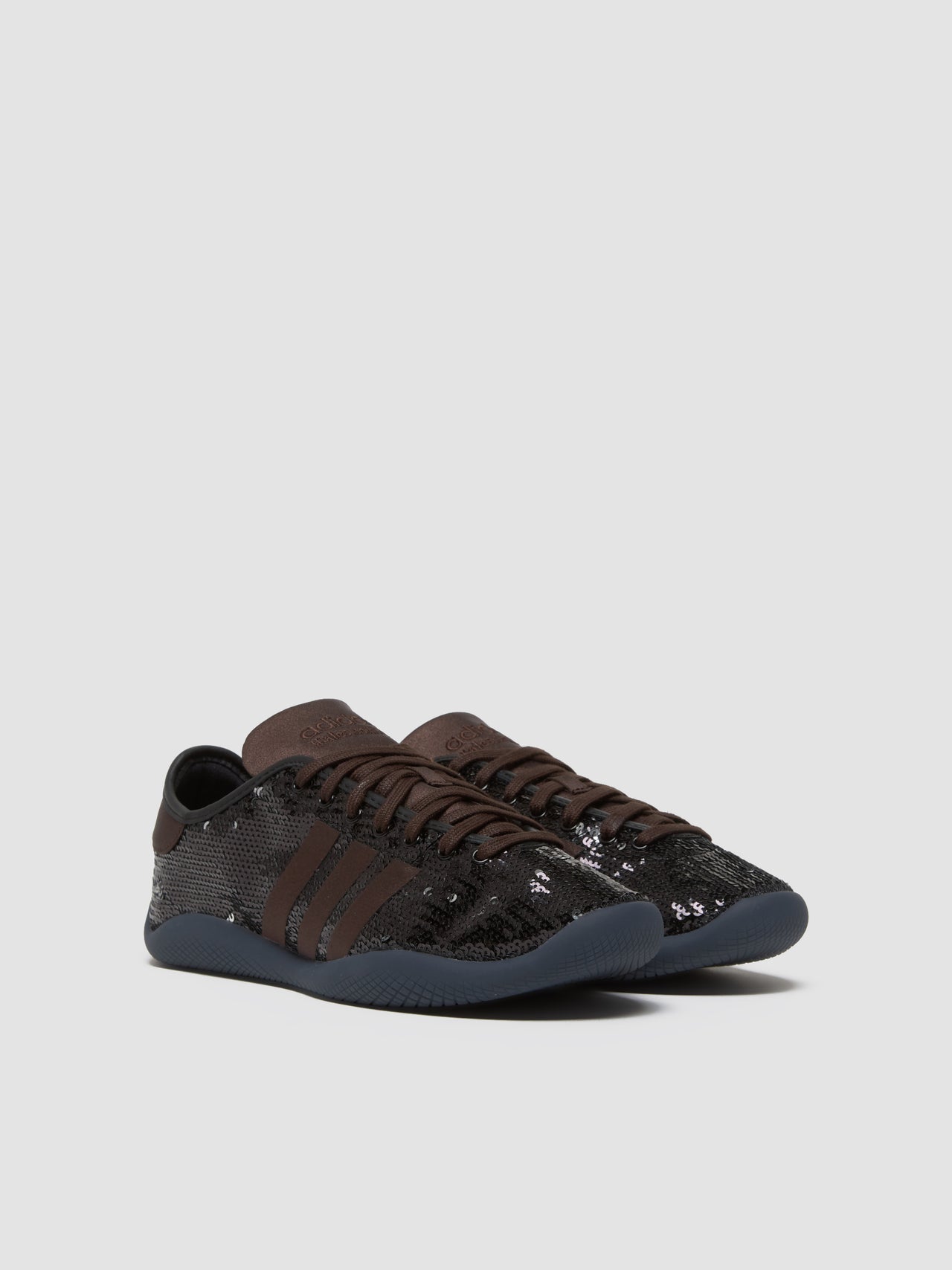 x Wales Bonner Karintha Sequin Sneaker in Dark Brown
