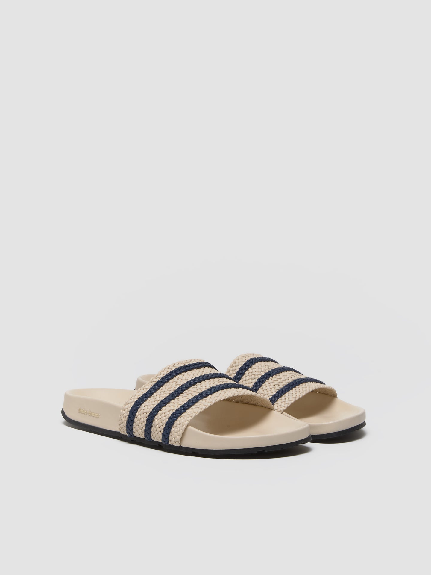 x Wales Bonner Adilette Slide in Wonder White & Navy