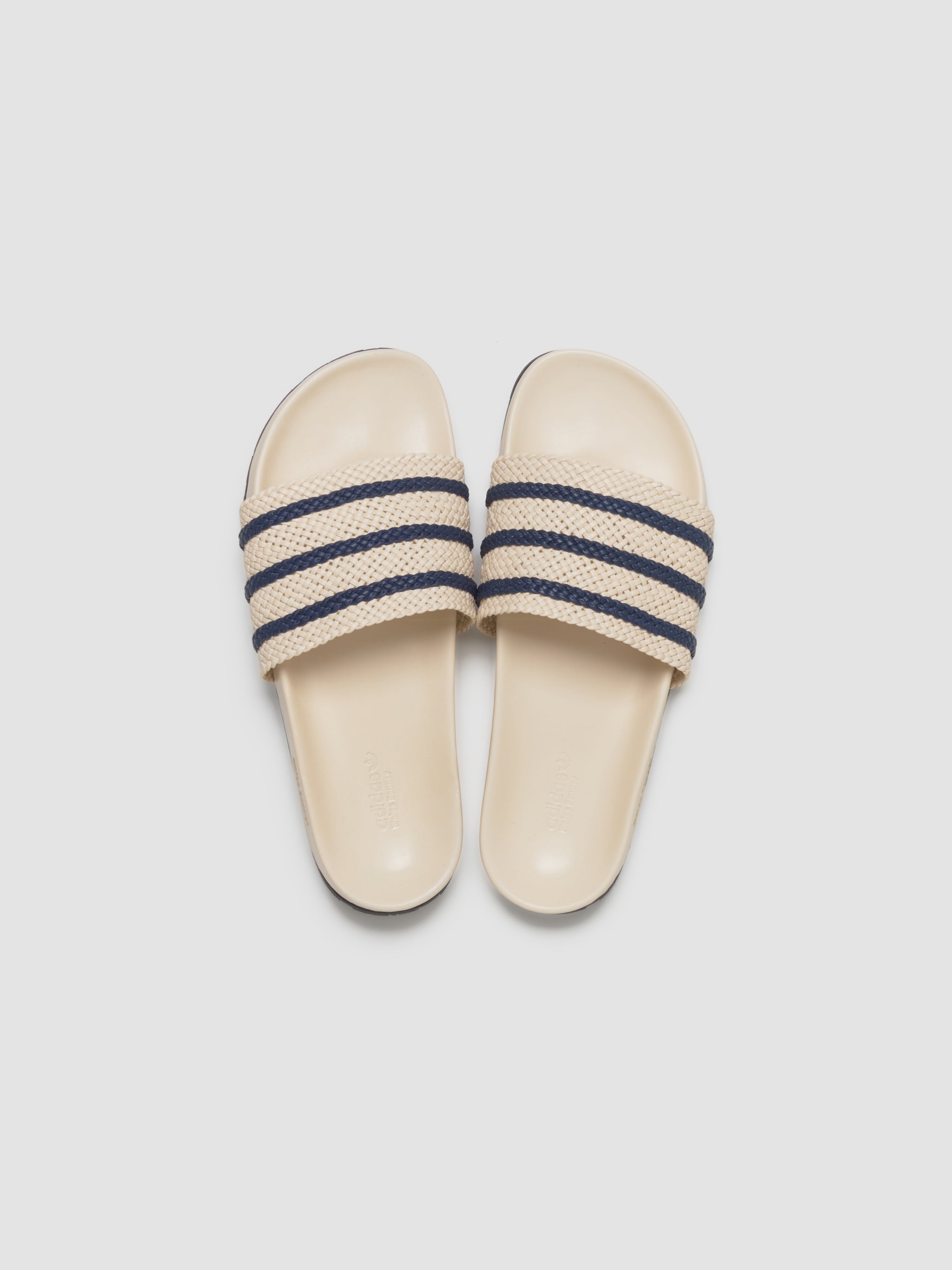 x Wales Bonner Adilette Slide in Wonder White & Navy