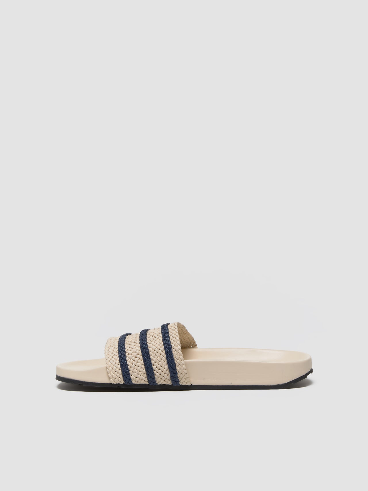 x Wales Bonner Adilette Slide in Wonder White & Navy