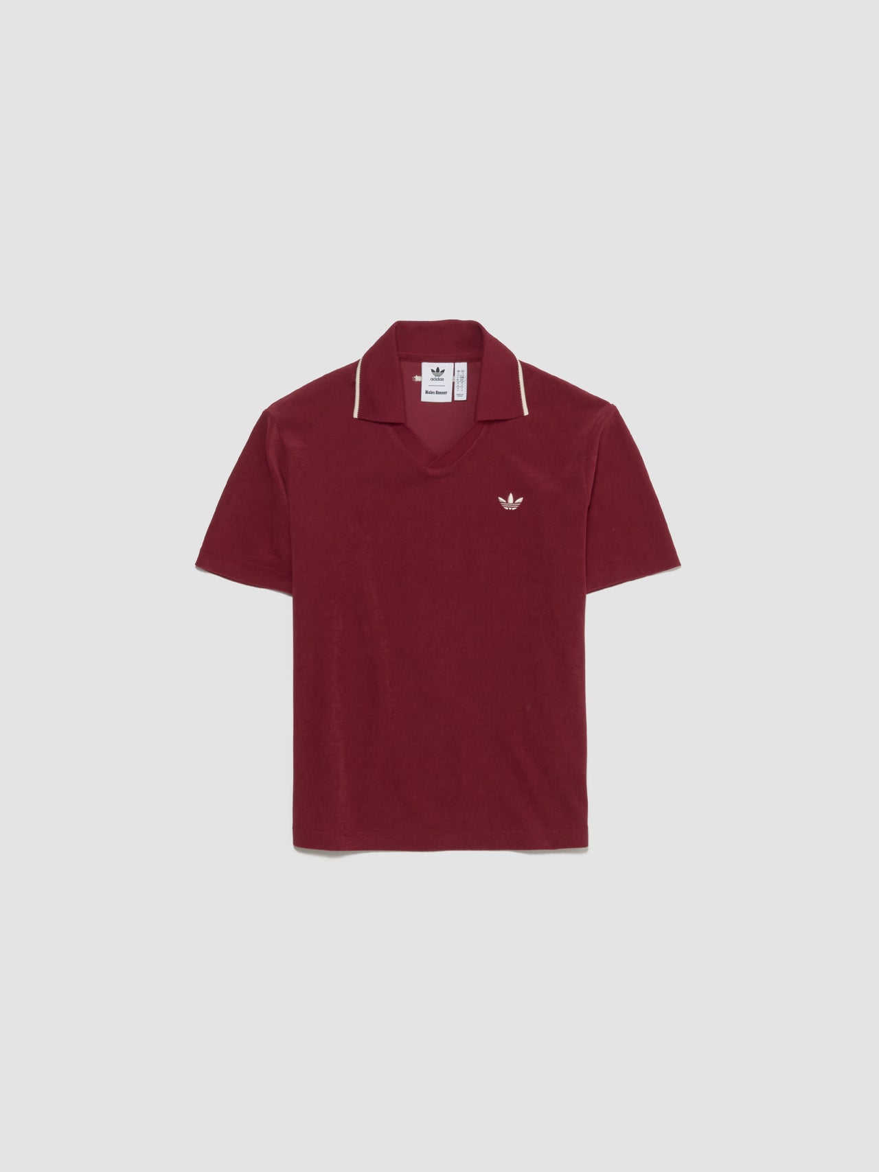 x Wales Bonner Terry Polo Top in Burgundy
