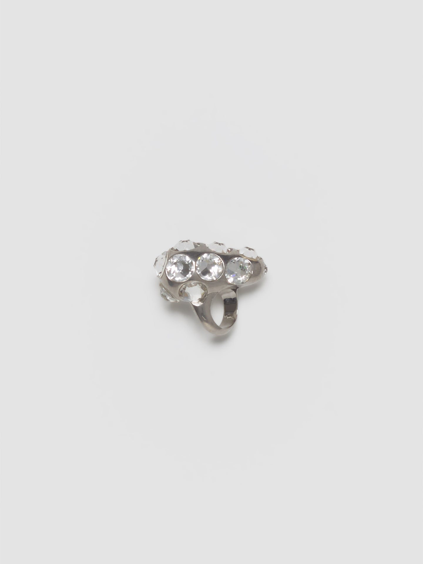 Crystal Drop Ring in Silver