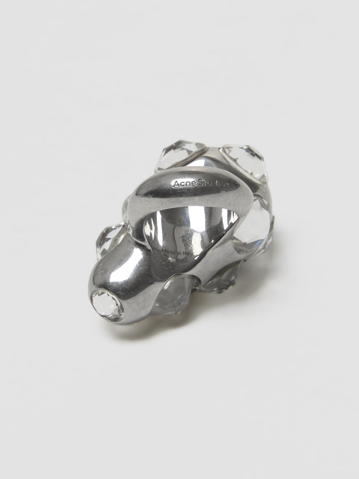 Crystal Drop Ring in Silver