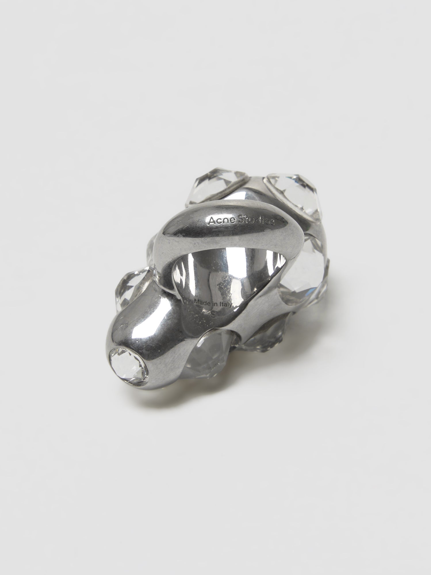 Crystal Drop Ring in Silver