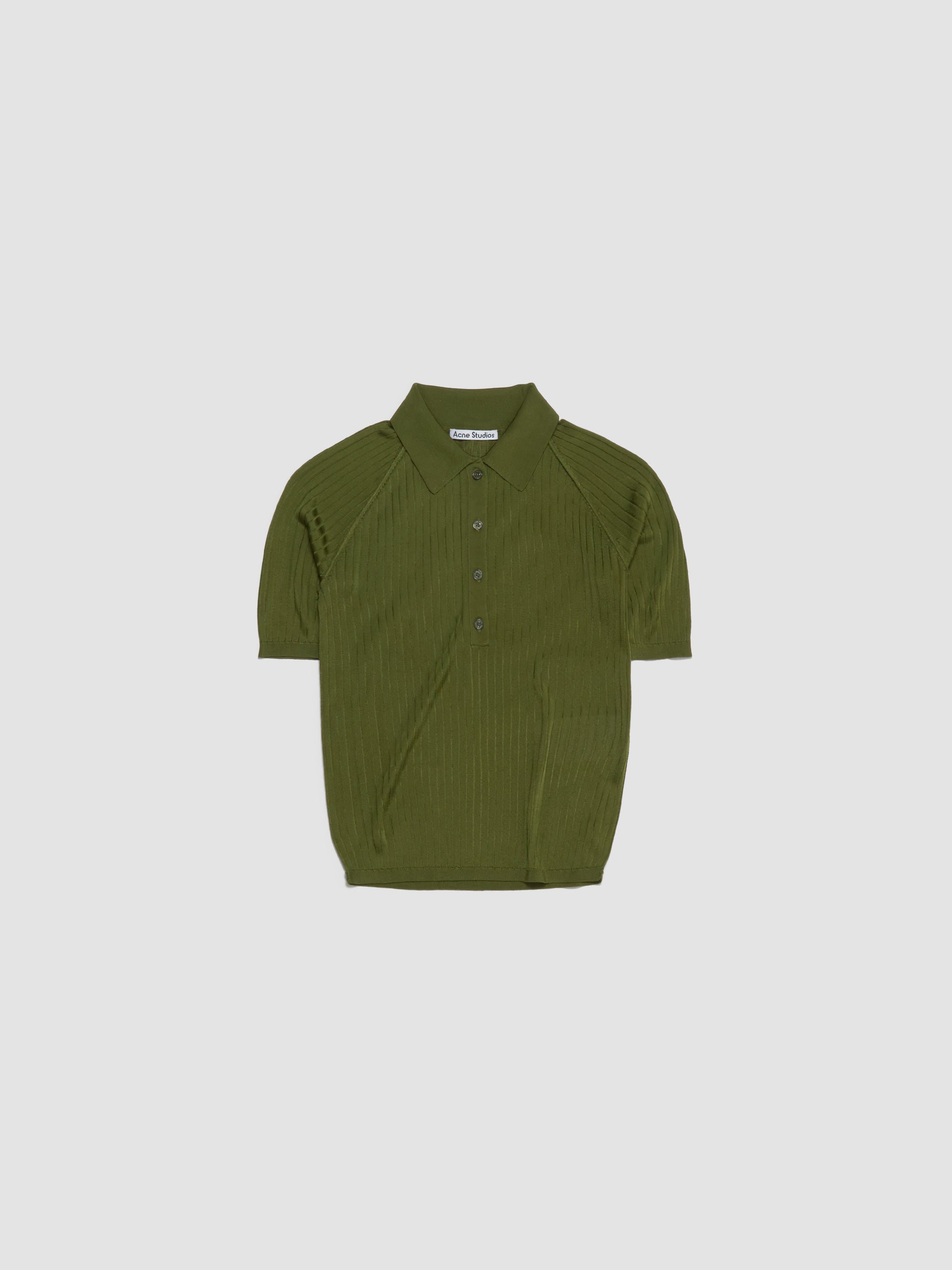 Knitted Polo in Green