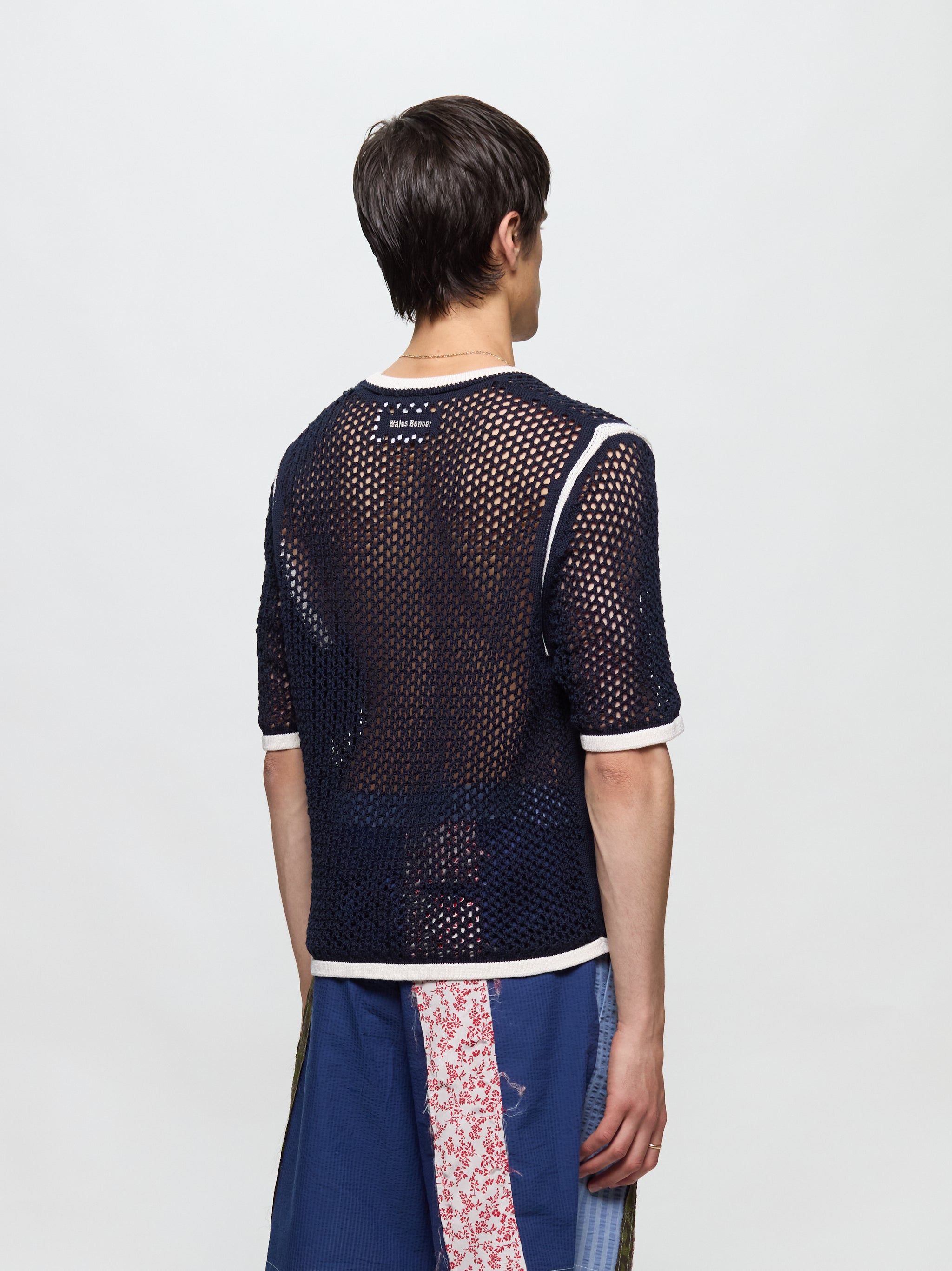 x Wales Bonner Knit T-Shirt in Navy