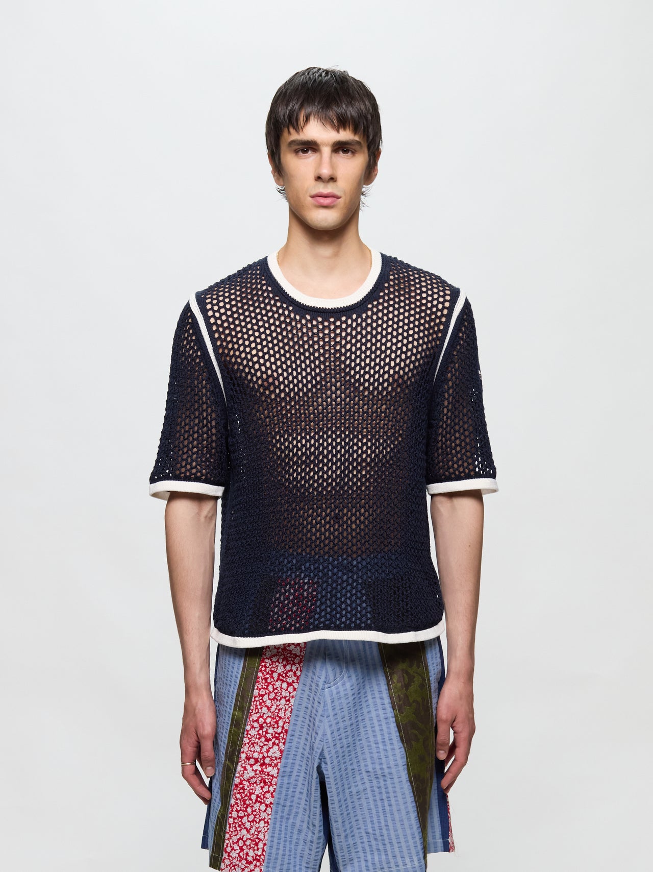 x Wales Bonner Knit T-Shirt in Navy