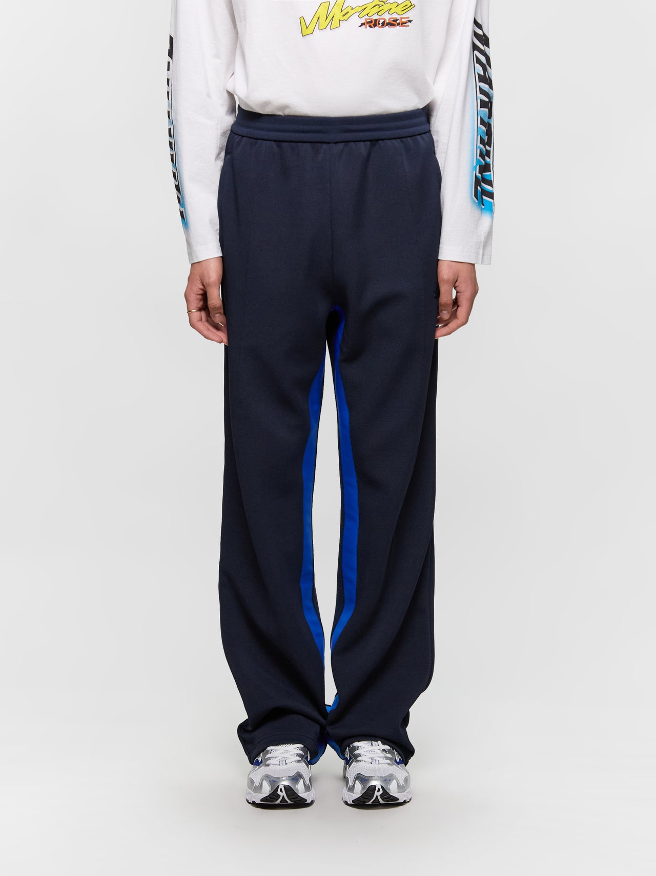 x Wales Bonner Pique Track Pants in Navy