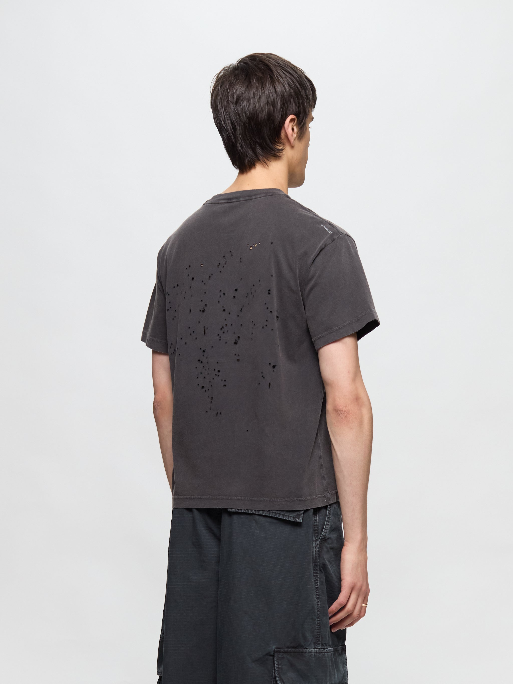 MothTech Horse Graphic T-Shirt in Aged Black