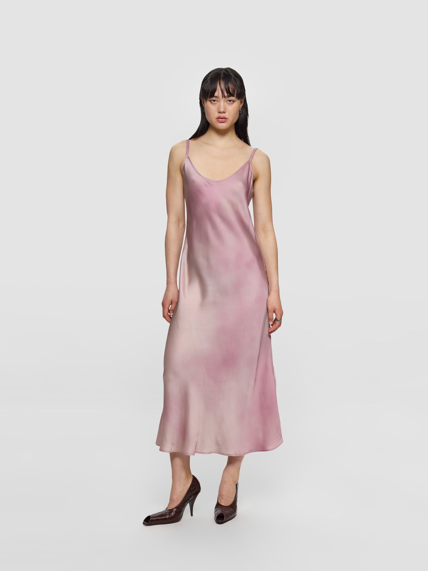 Slip Dress in Multi Pink