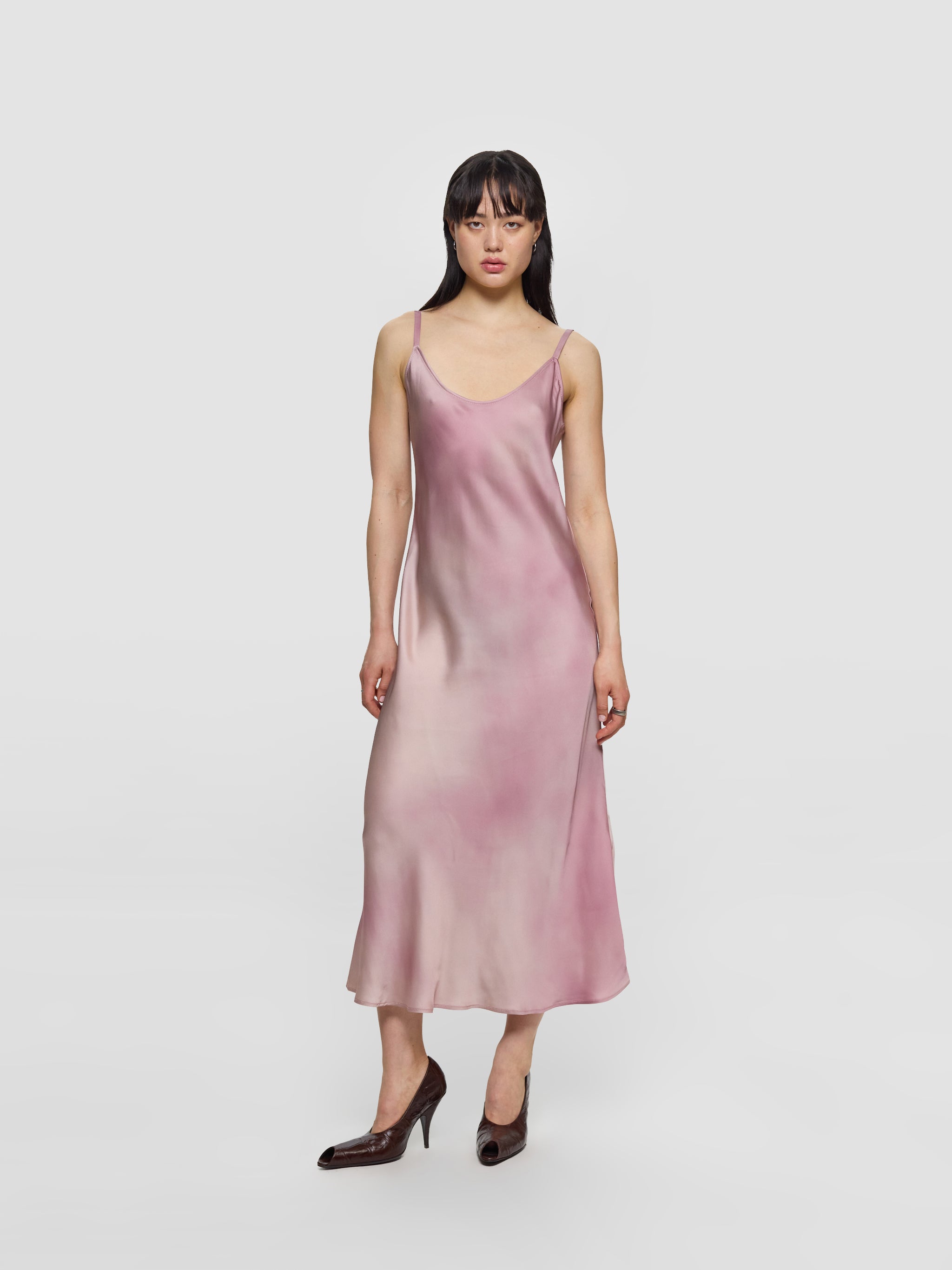 Slip Dress in Multi Pink