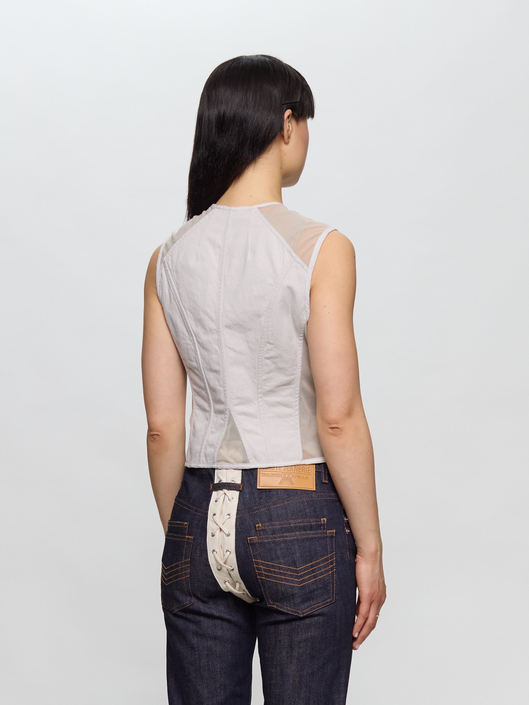 Corset Vest in Dust Bunny