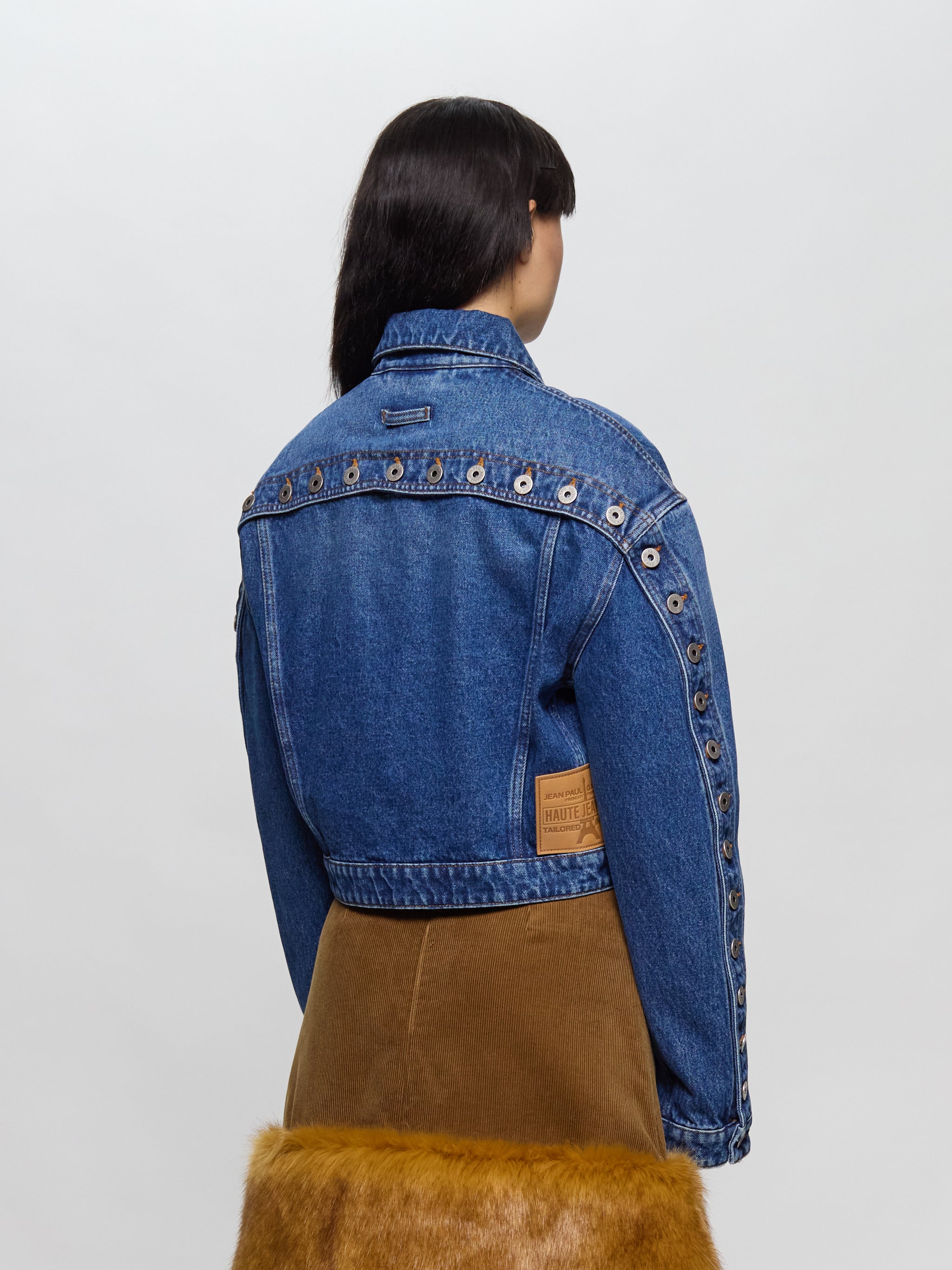 Buttoned Denim Jacket in Vintage Blue