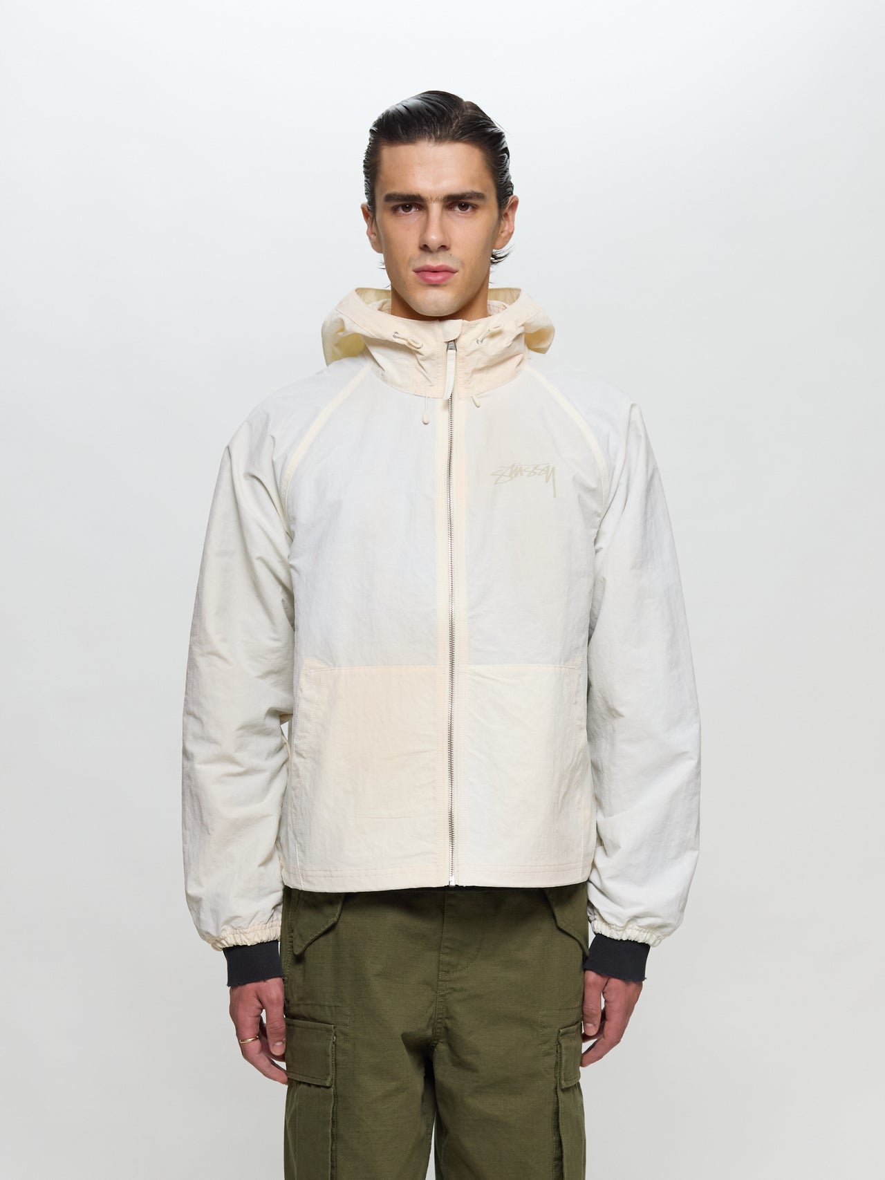 Beach Shell Wave Dye Jacket in Bone