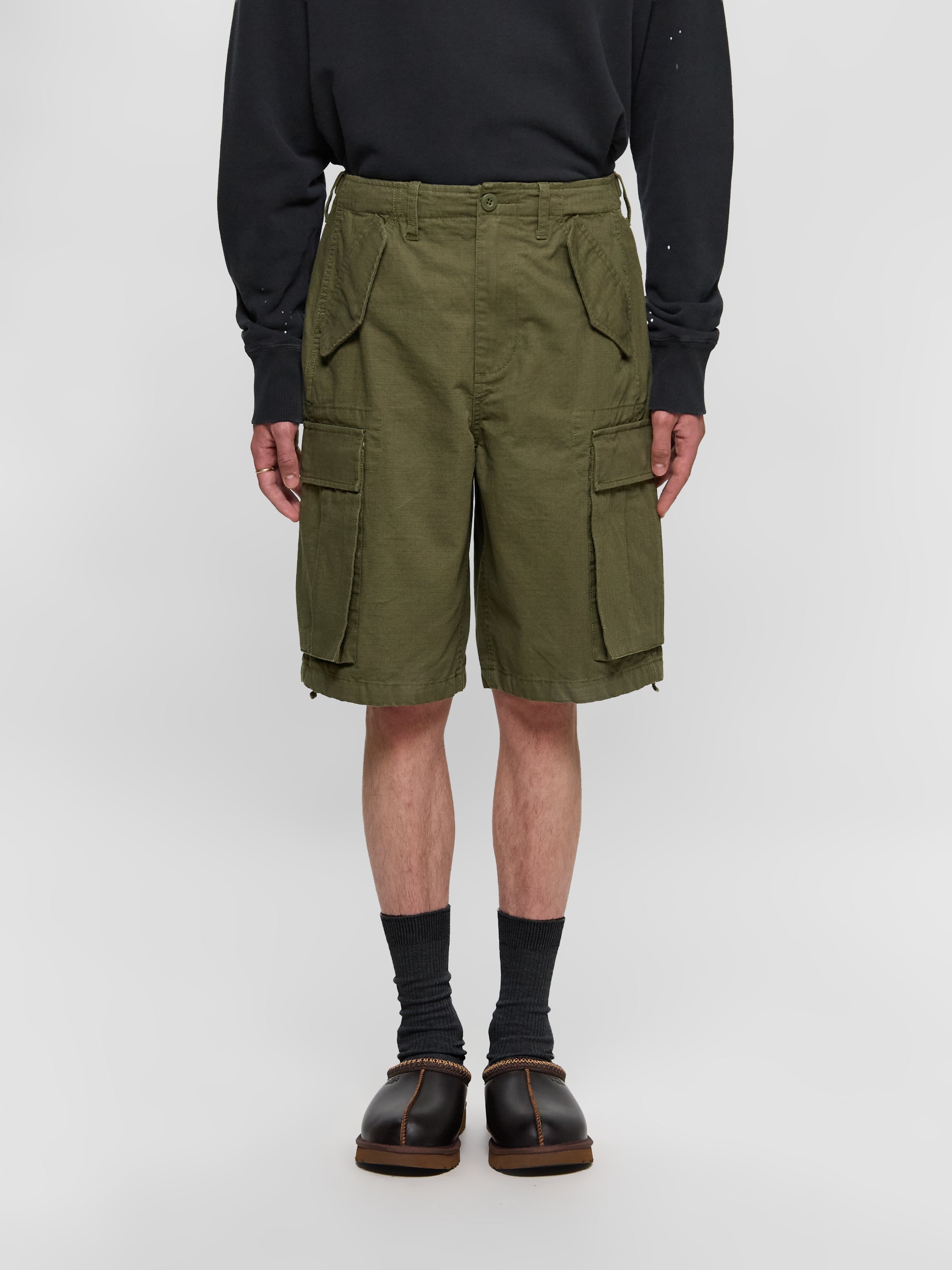 Cargo Shorts Ripstop in Olive Green