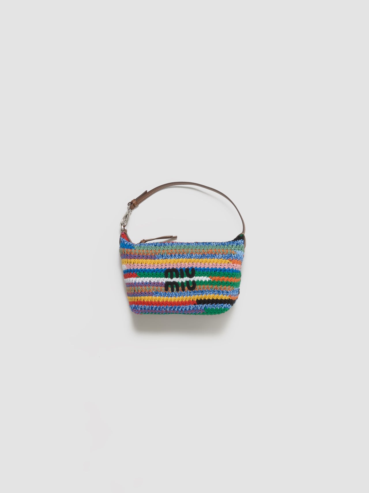 Crochet Pouch Bag in Multicolor
