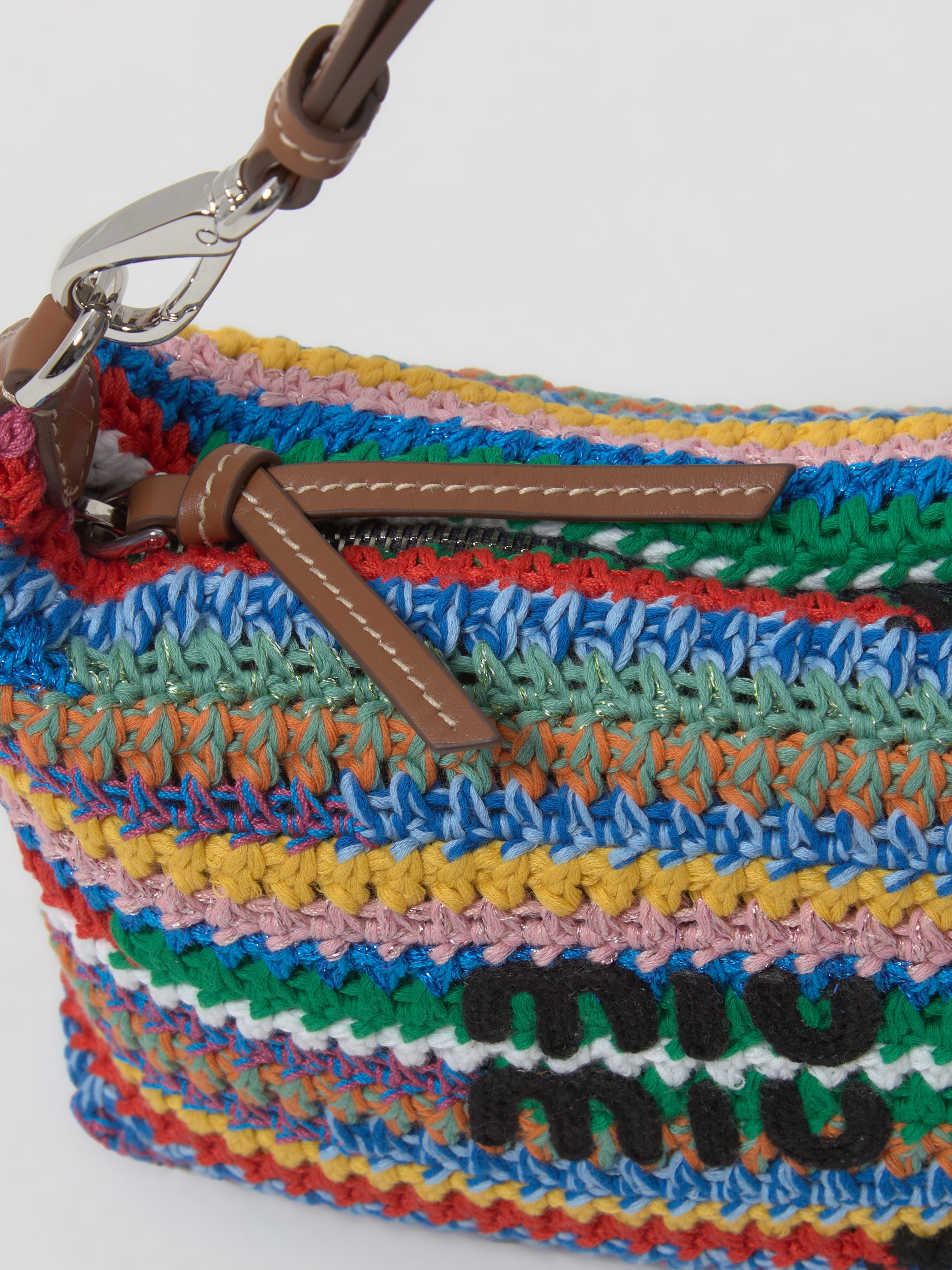 Crochet Pouch Bag in Multicolor