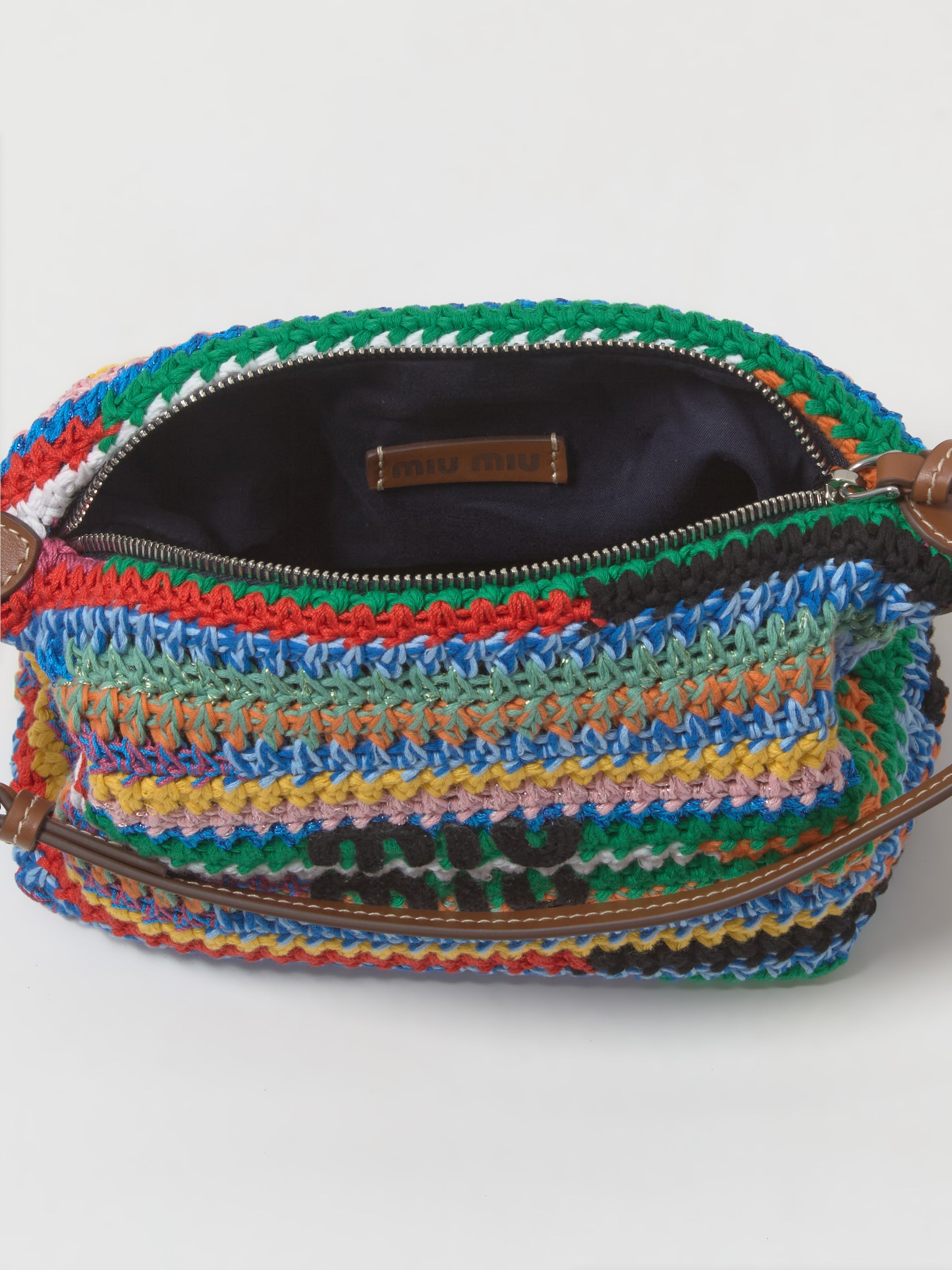 Crochet Pouch Bag in Multicolor