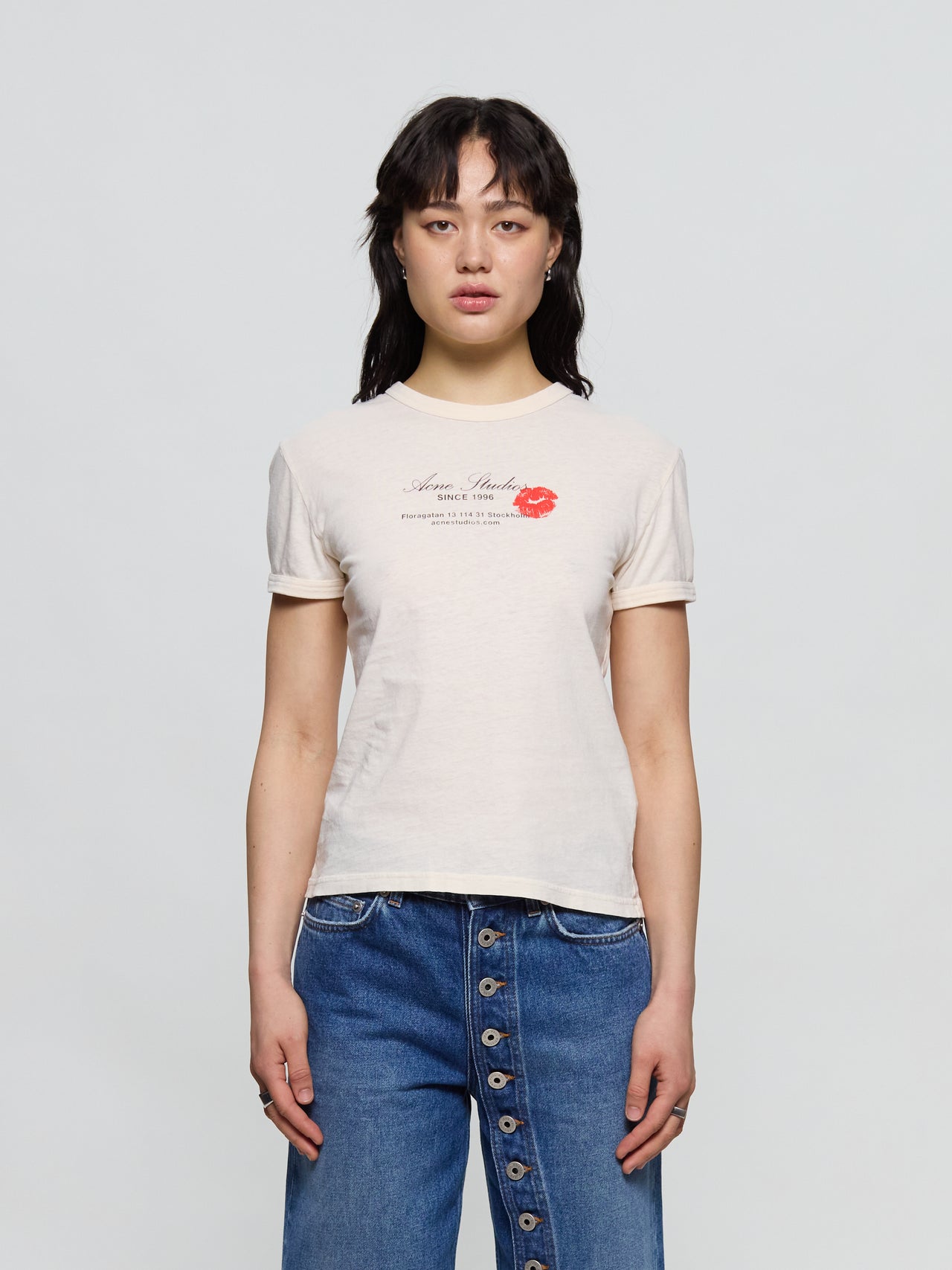 Logo T-Shirt in Pearl Grey