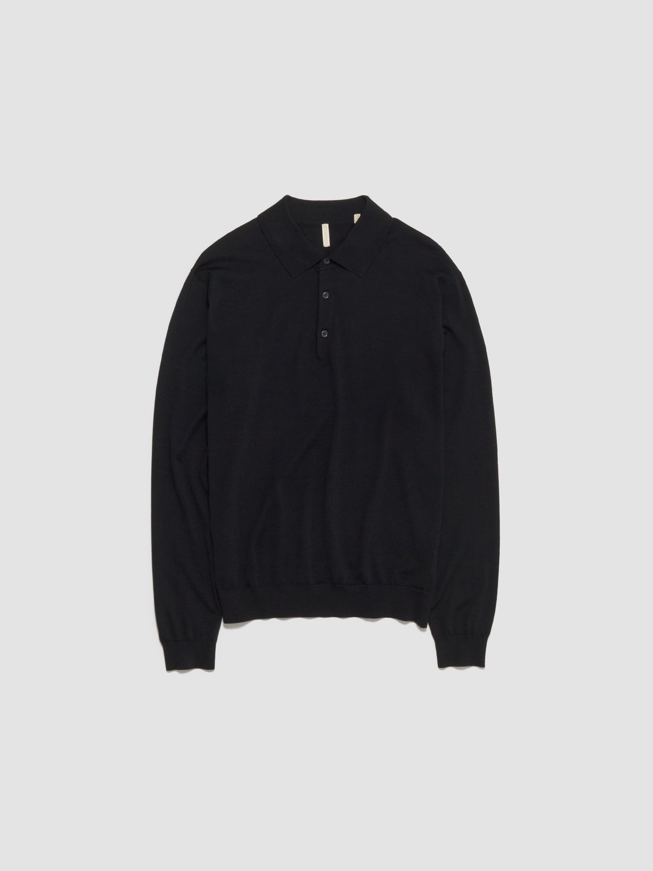 Merino Polo in Black