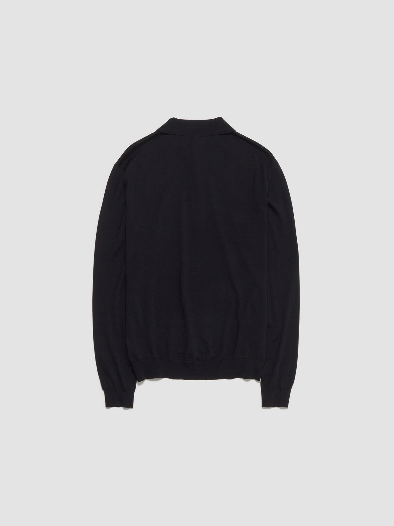 Merino Polo in Black