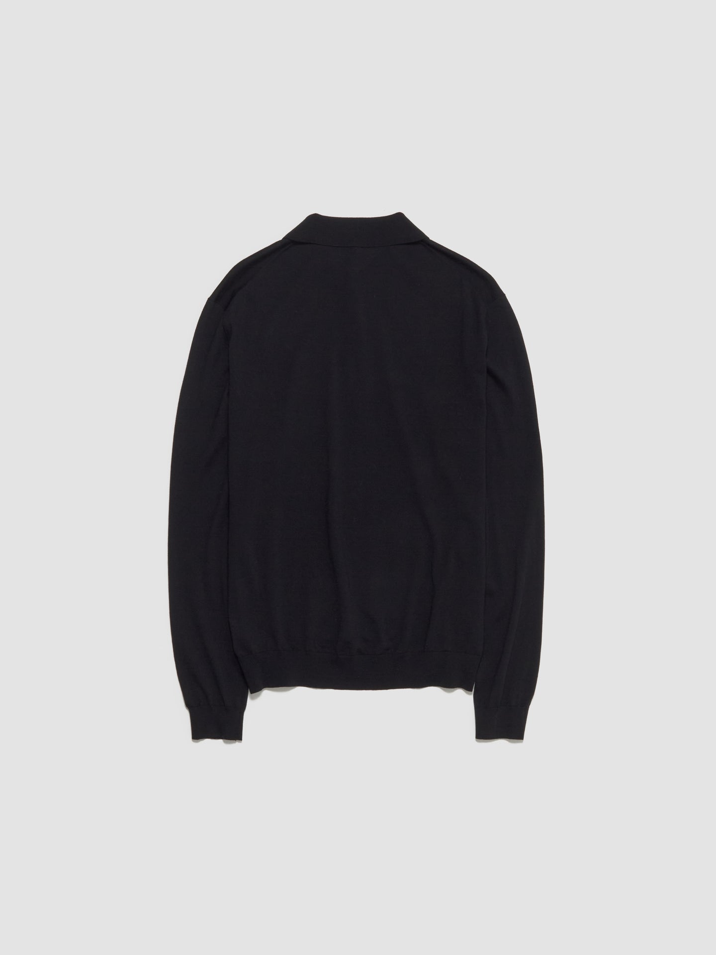 Merino Polo in Black