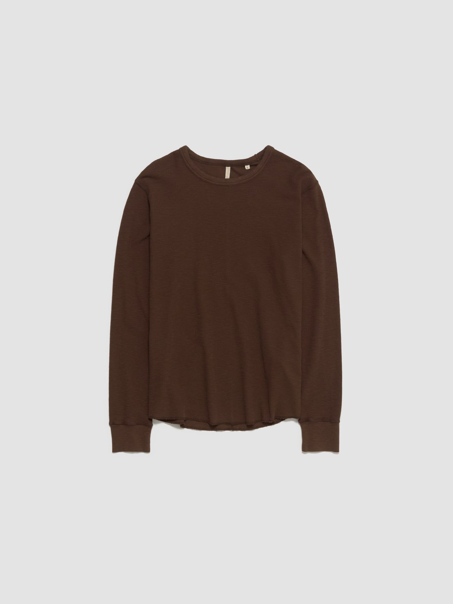 Waffle Long Sleeved Tee in Brown