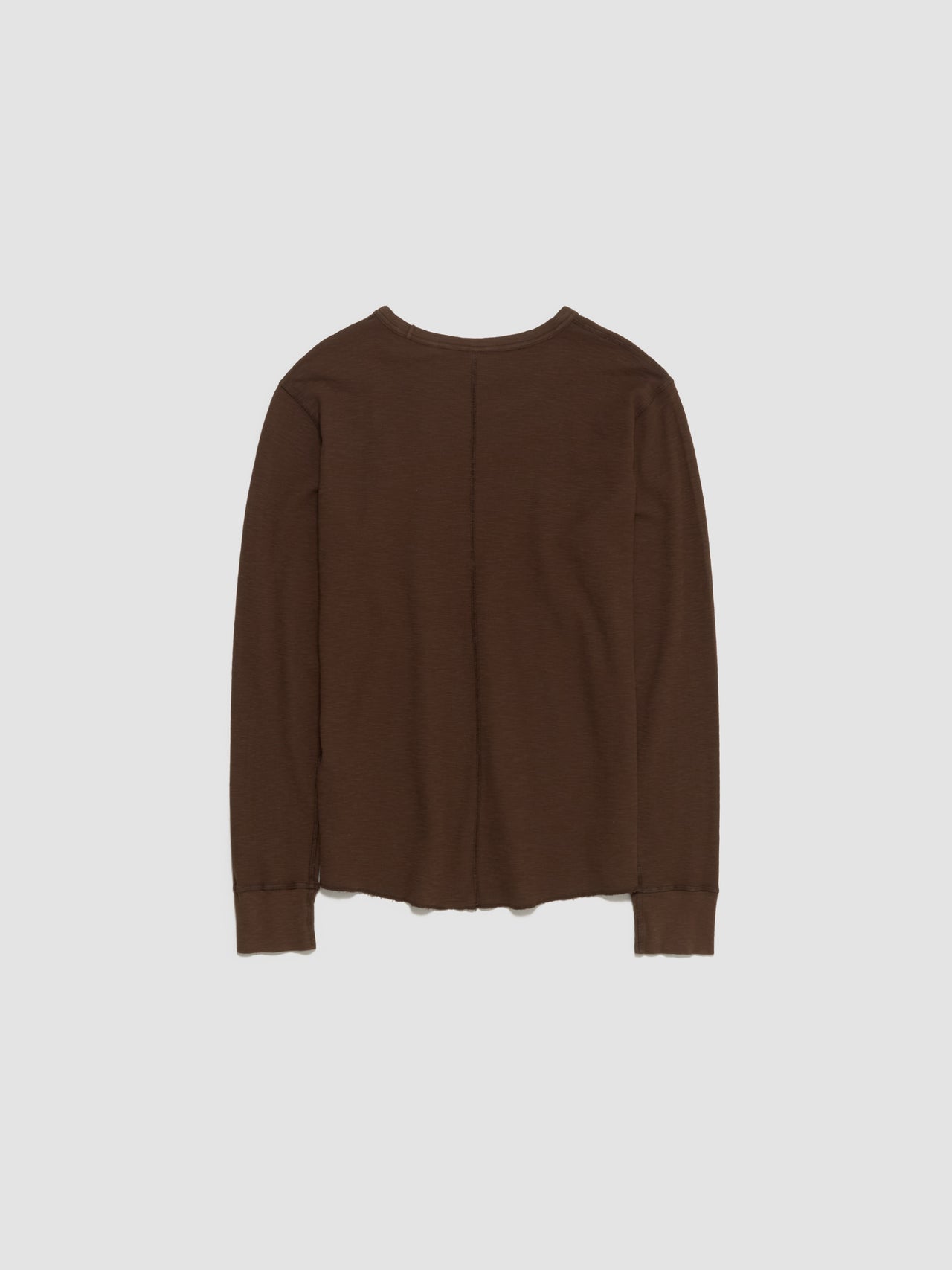 Waffle Long Sleeved Tee in Brown