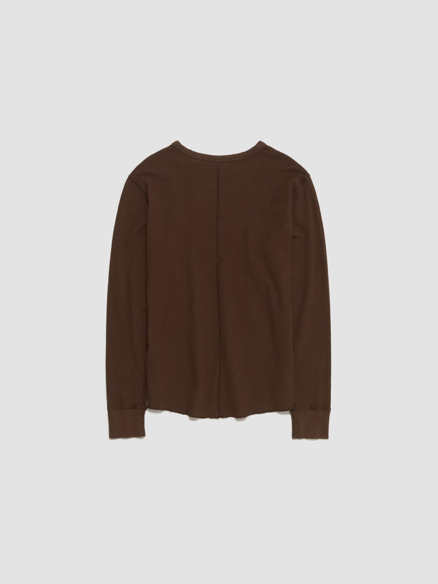 Waffle Long Sleeved Tee in Brown
