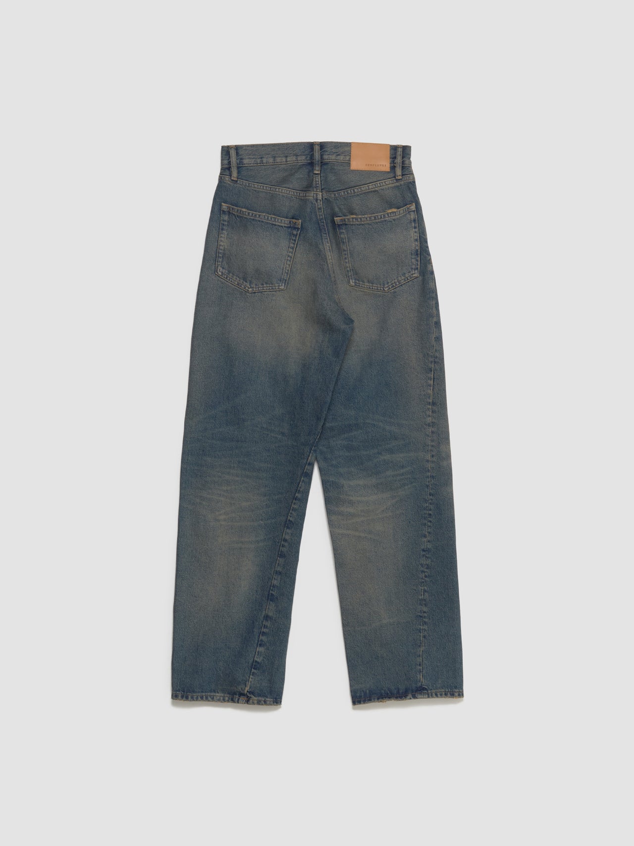 Wide Twist Jeans in Dirty Blue